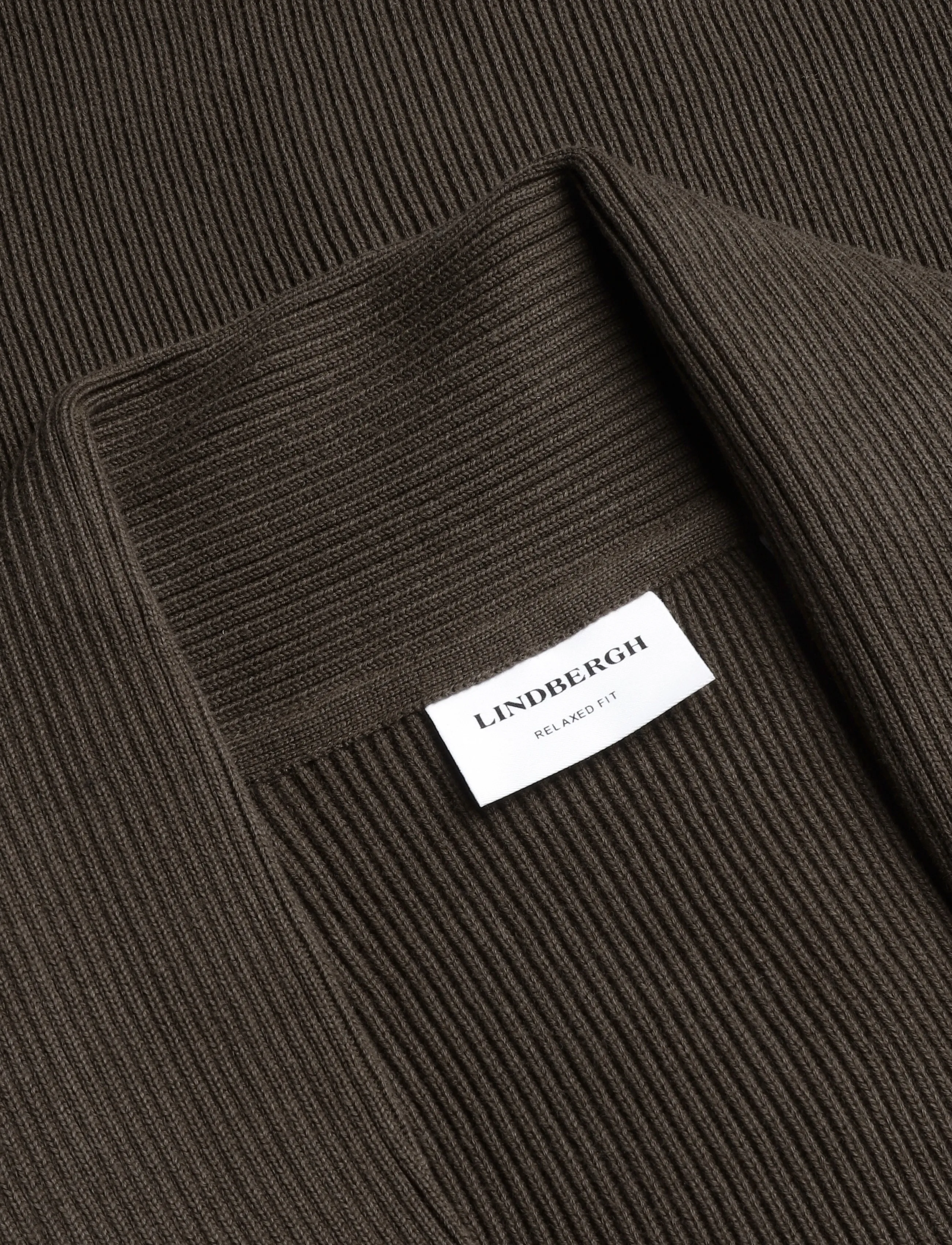 Lindbergh - Rib shawl collar cardigan - strickjacken - dk brown - 2