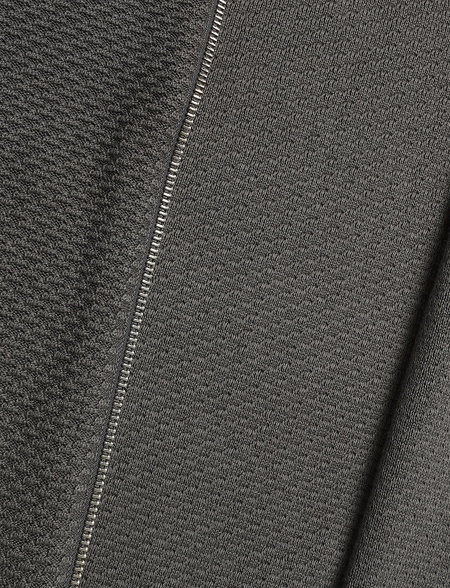 Lindbergh - Structure L/S polo zip cardigan - pikkade varrukatega kootud polod - dk grey - 4