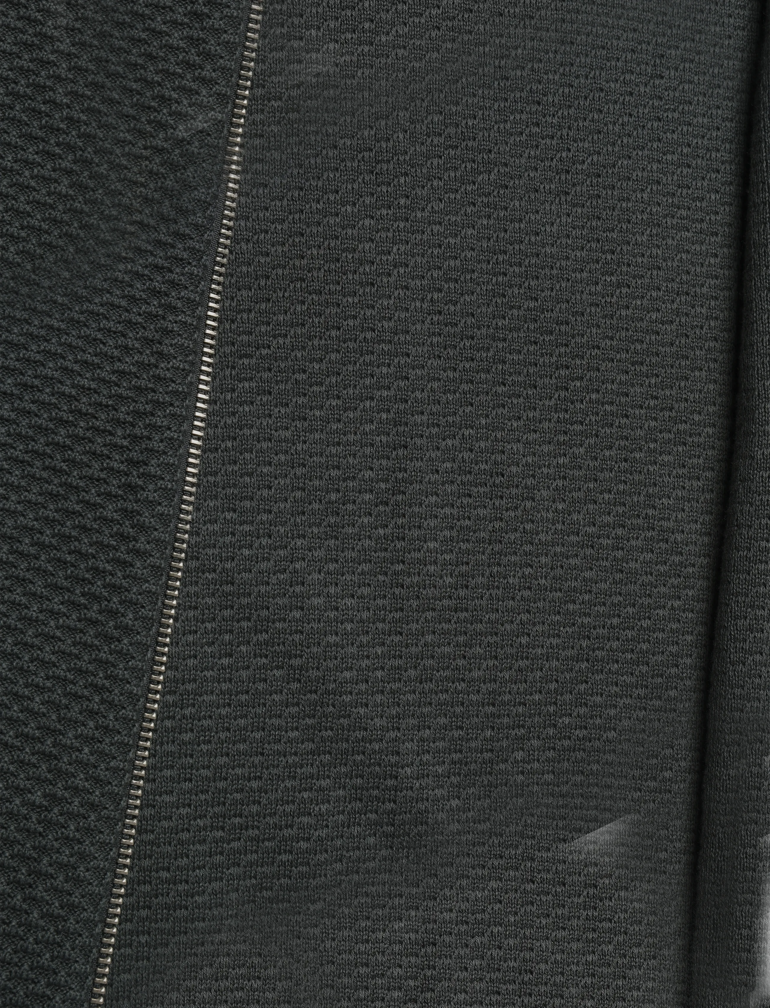 Lindbergh - Structure L/S polo zip cardigan - pikkade varrukatega kootud polod - granite green - 4