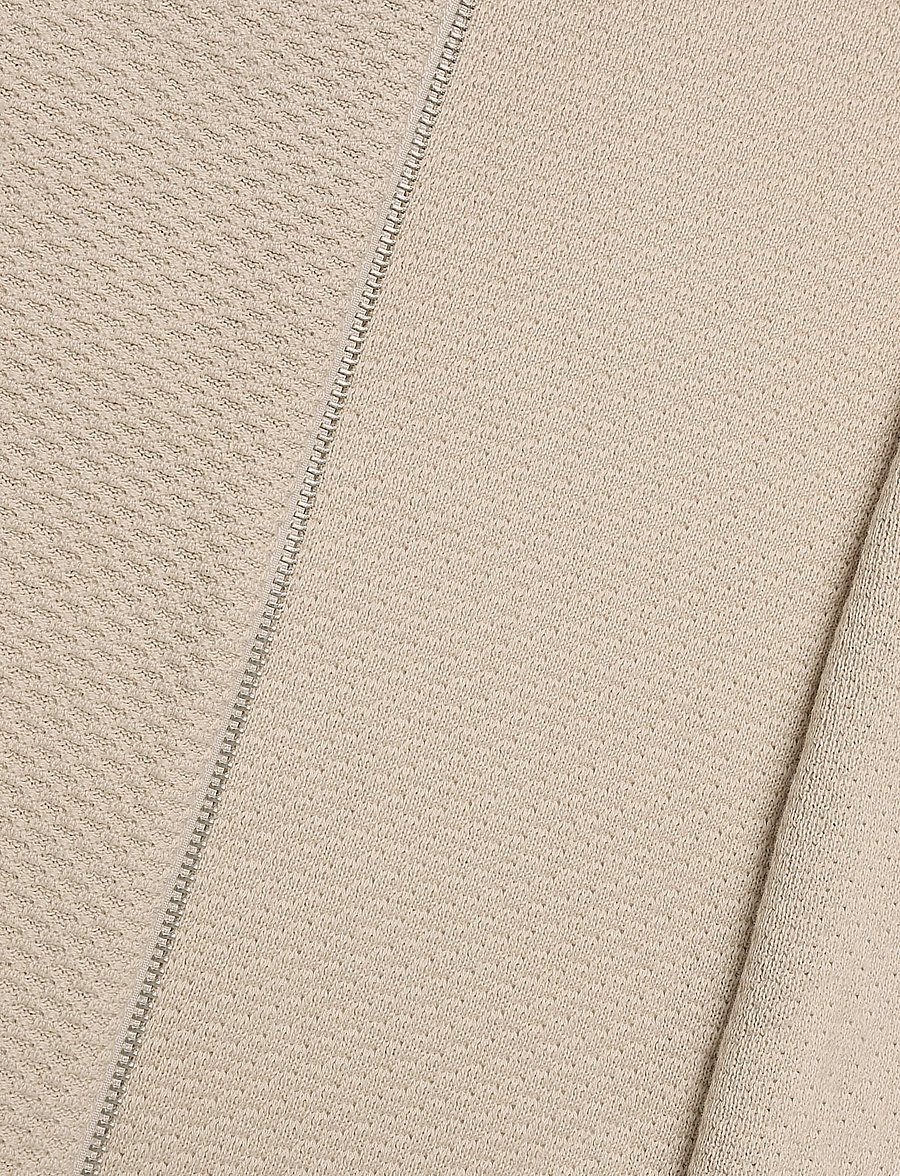 Lindbergh - Structure L/S polo zip cardigan - pikkade varrukatega kootud polod - lt stone - 4