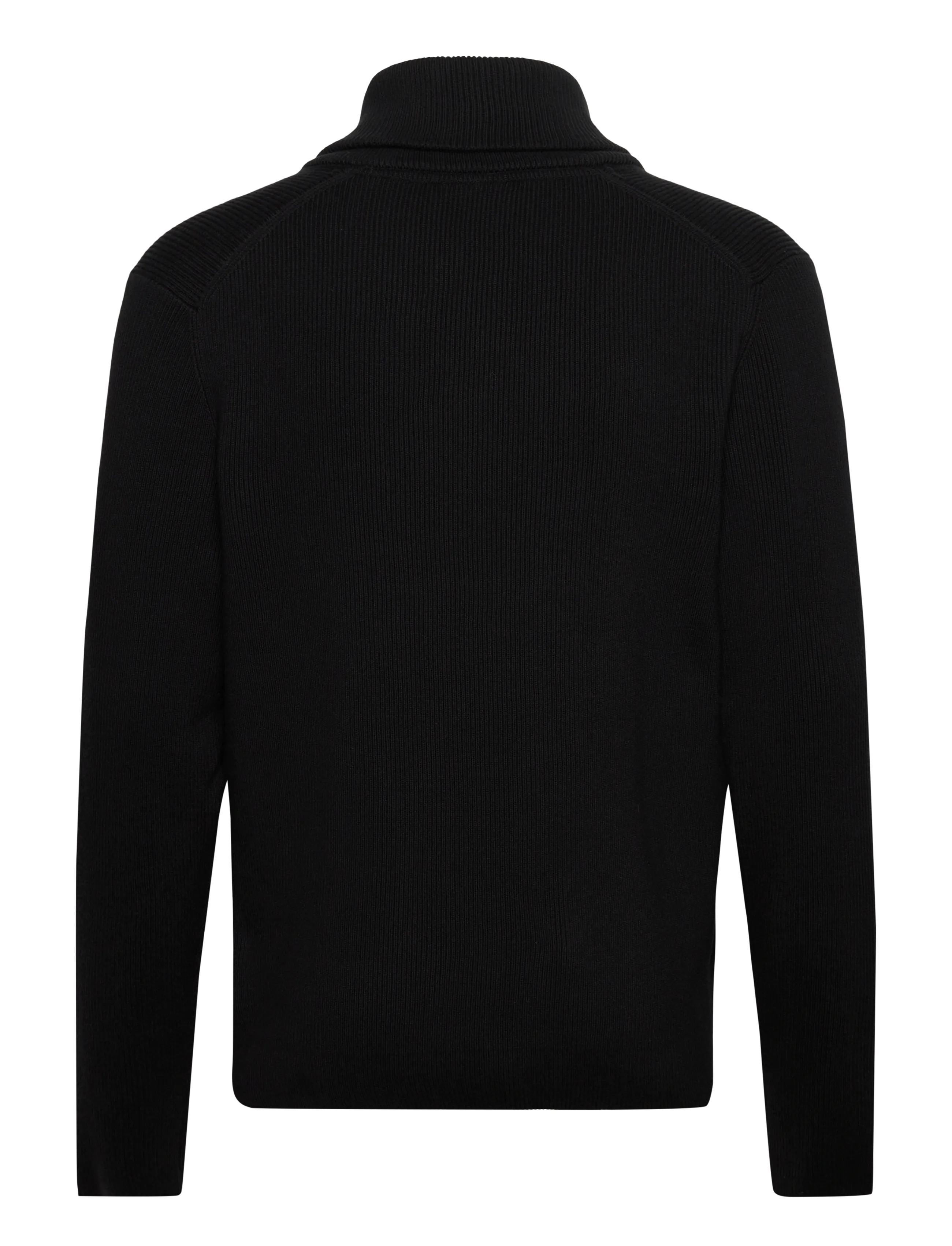 Lindbergh - Shawl collar rib knit - strickmode - black - 1
