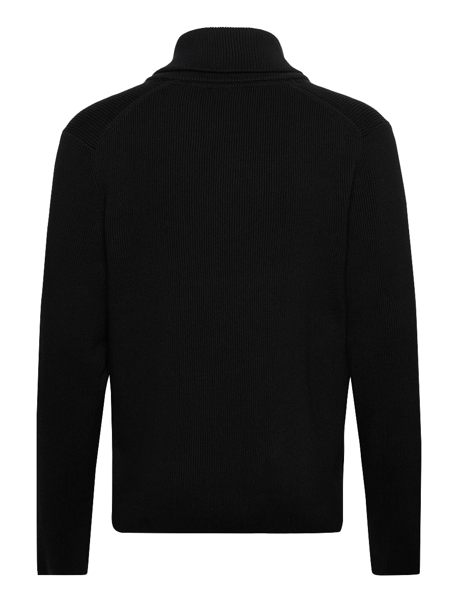 Lindbergh - Shawl collar rib knit - v-hals - black - 2