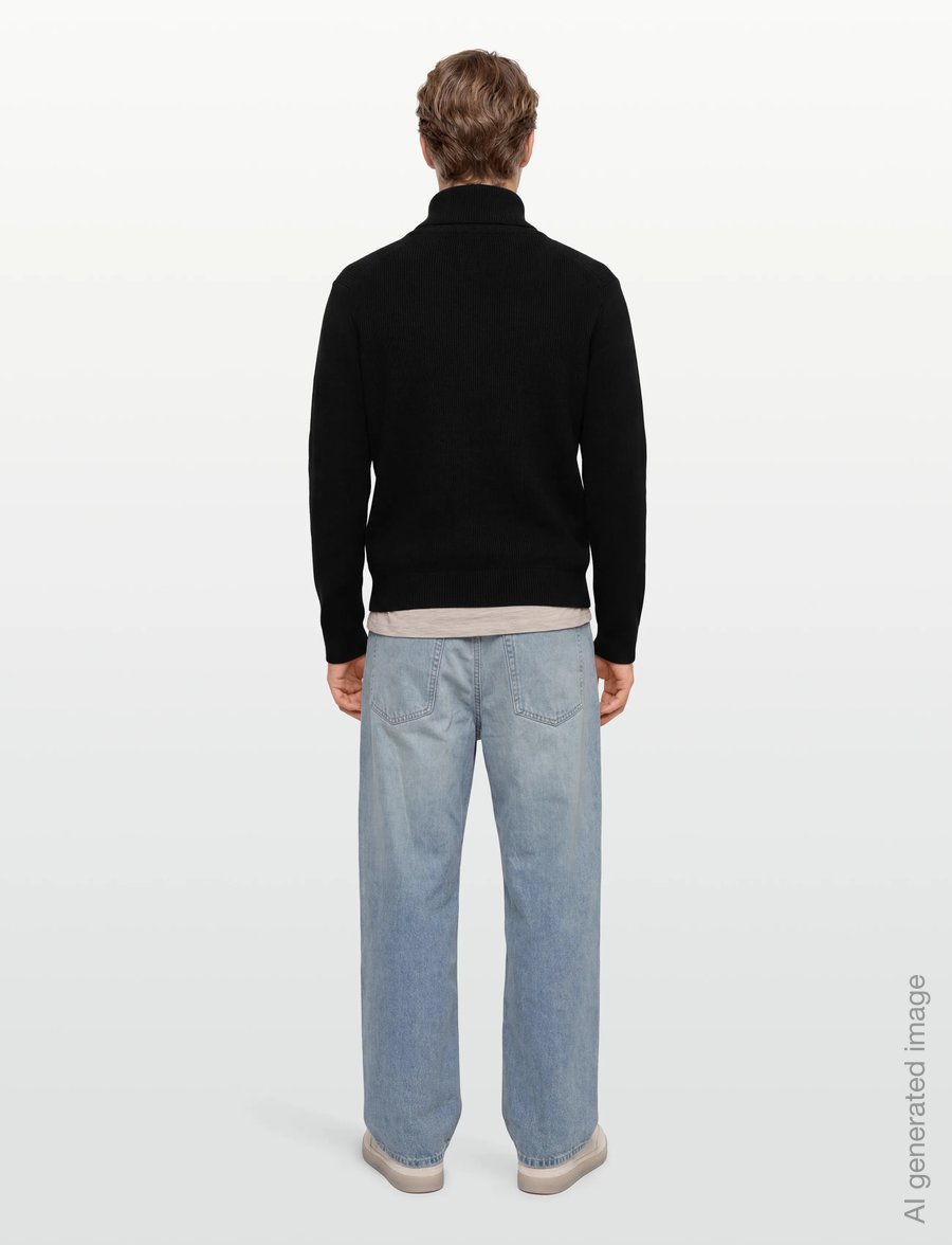 Lindbergh - Shawl collar rib knit - v-hals - black - 4