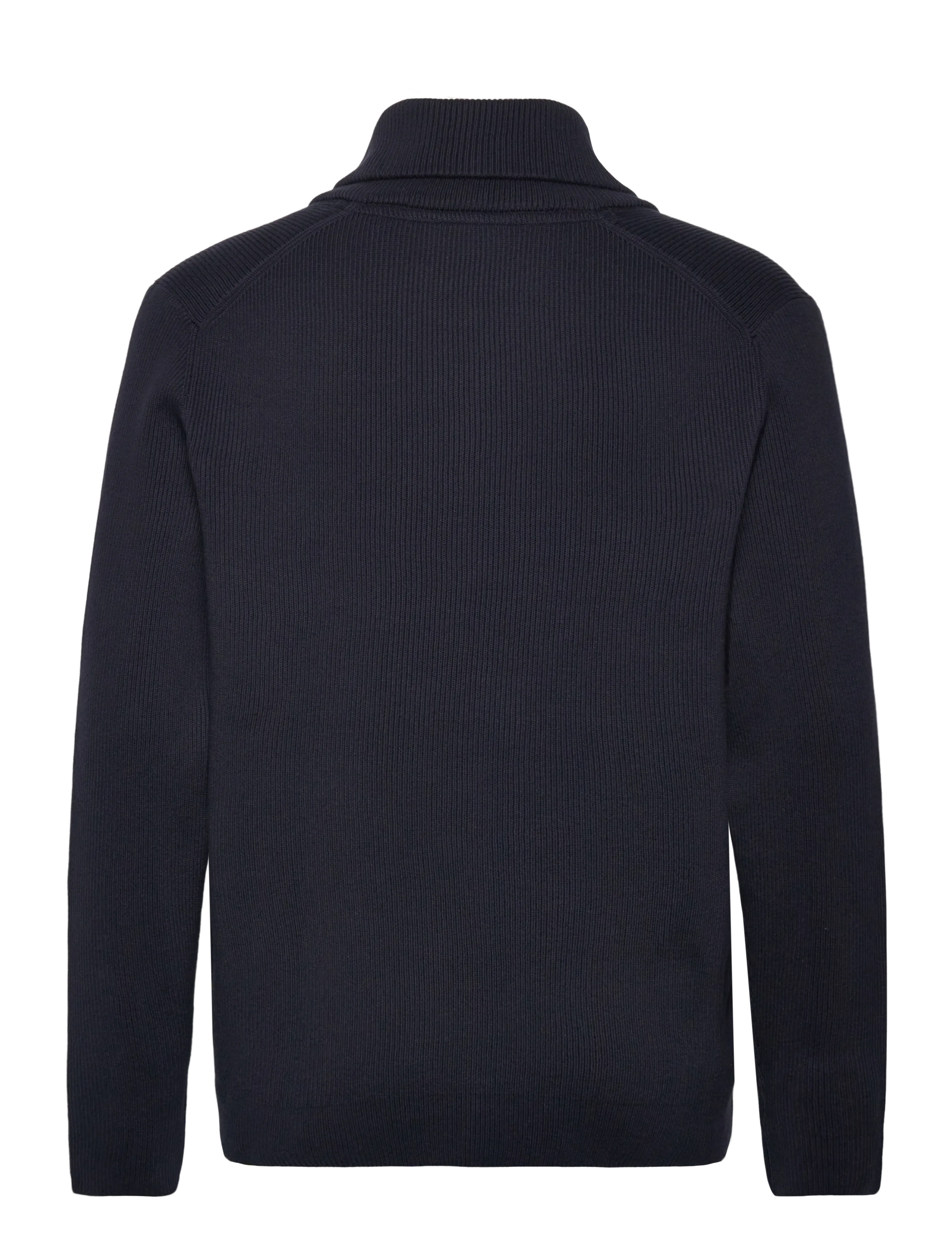 Lindbergh - Shawl collar rib knit - v-necks - navy - 1