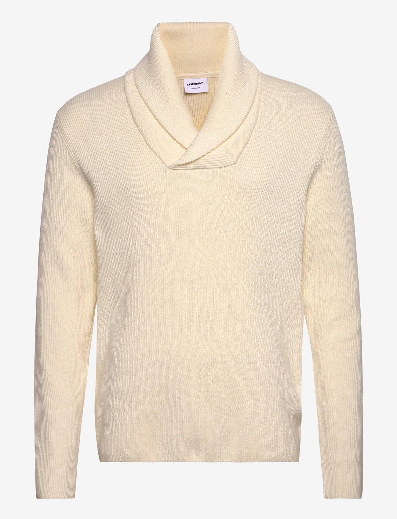 Lindbergh - Shawl collar rib knit - v-necks - pearl white - 0