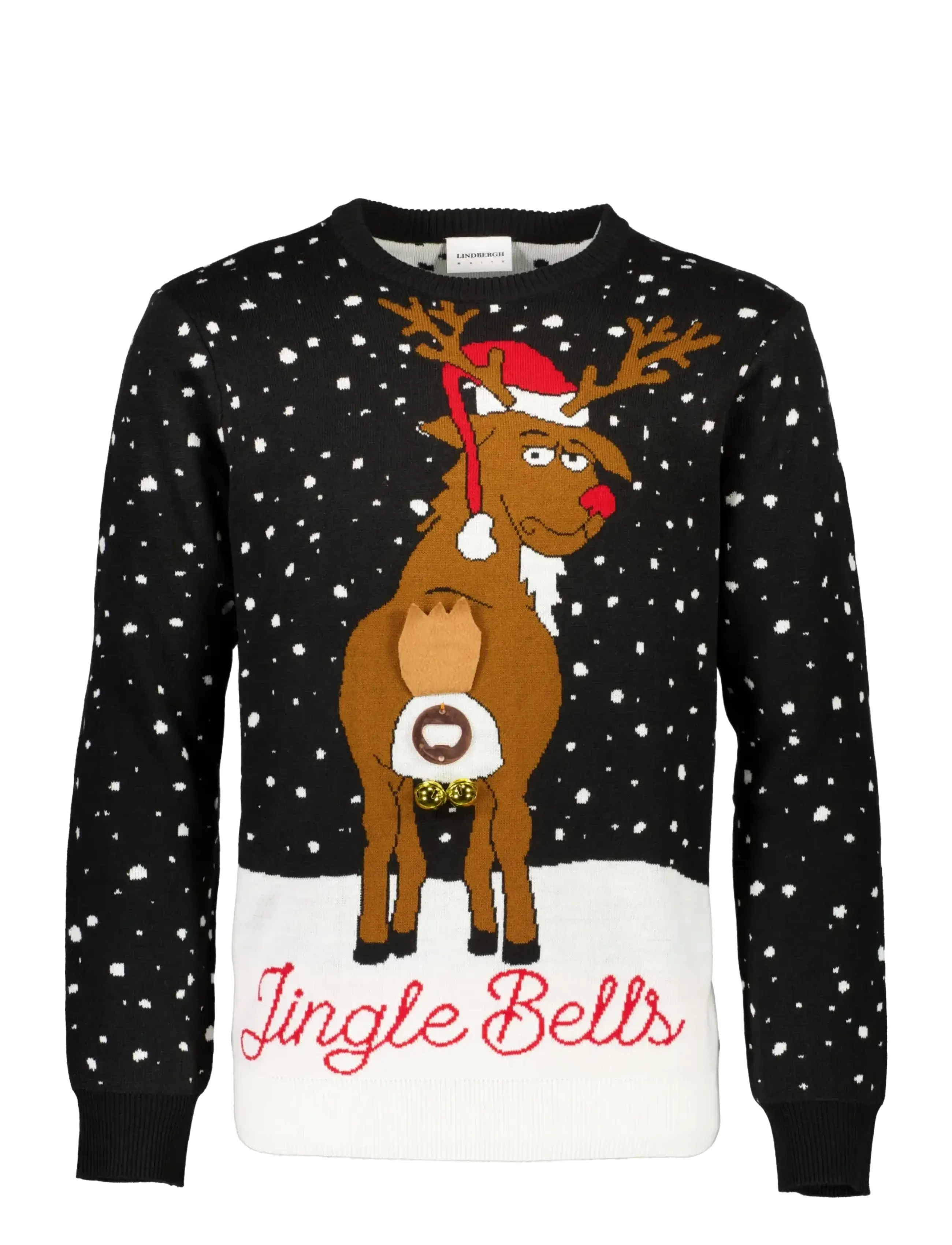 Lindbergh - 3D interactive xmas knit - black - 1