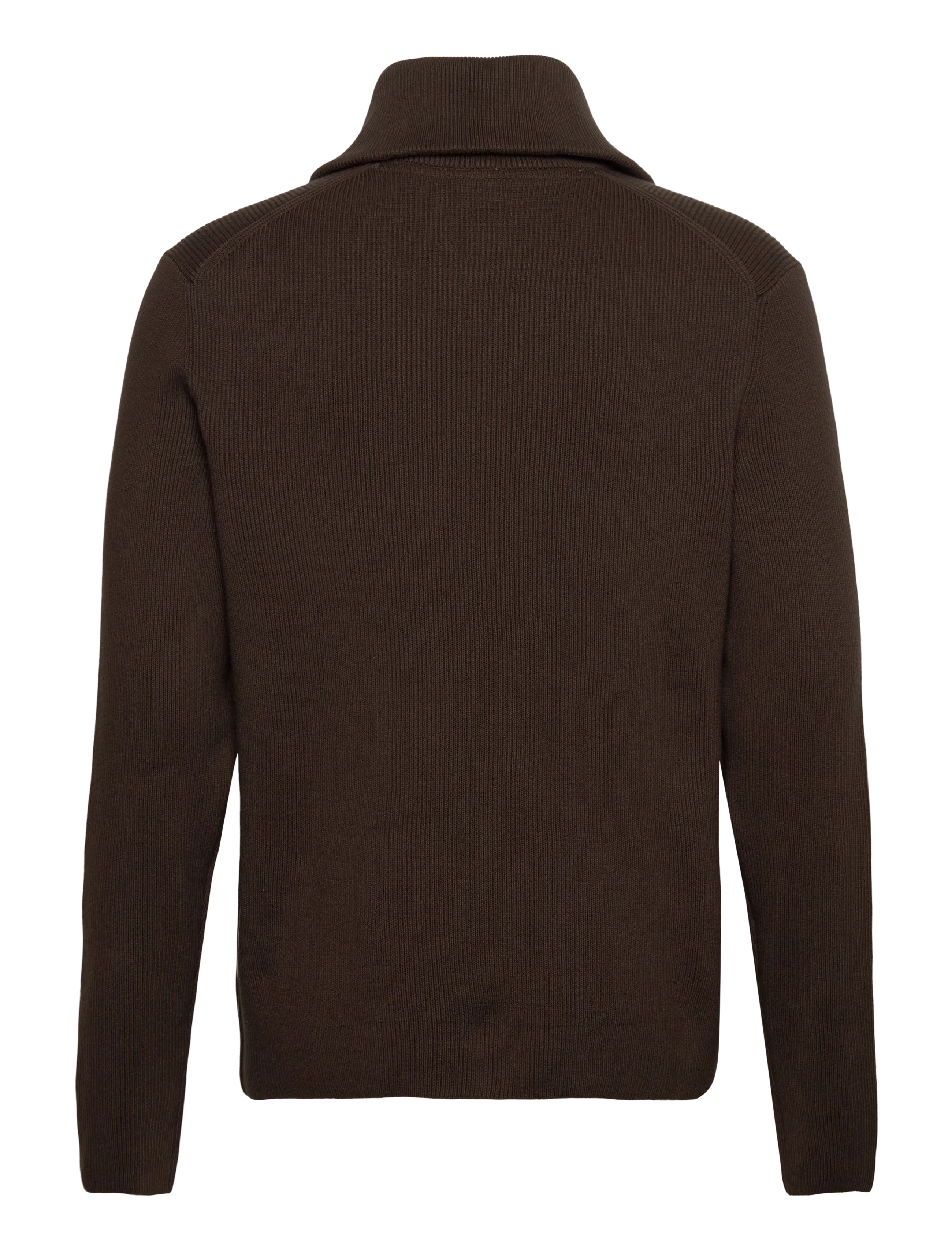 Lindbergh - Half zip rib knit w?. oversized col - pullover mit halbem reißverschluss - brown - 1