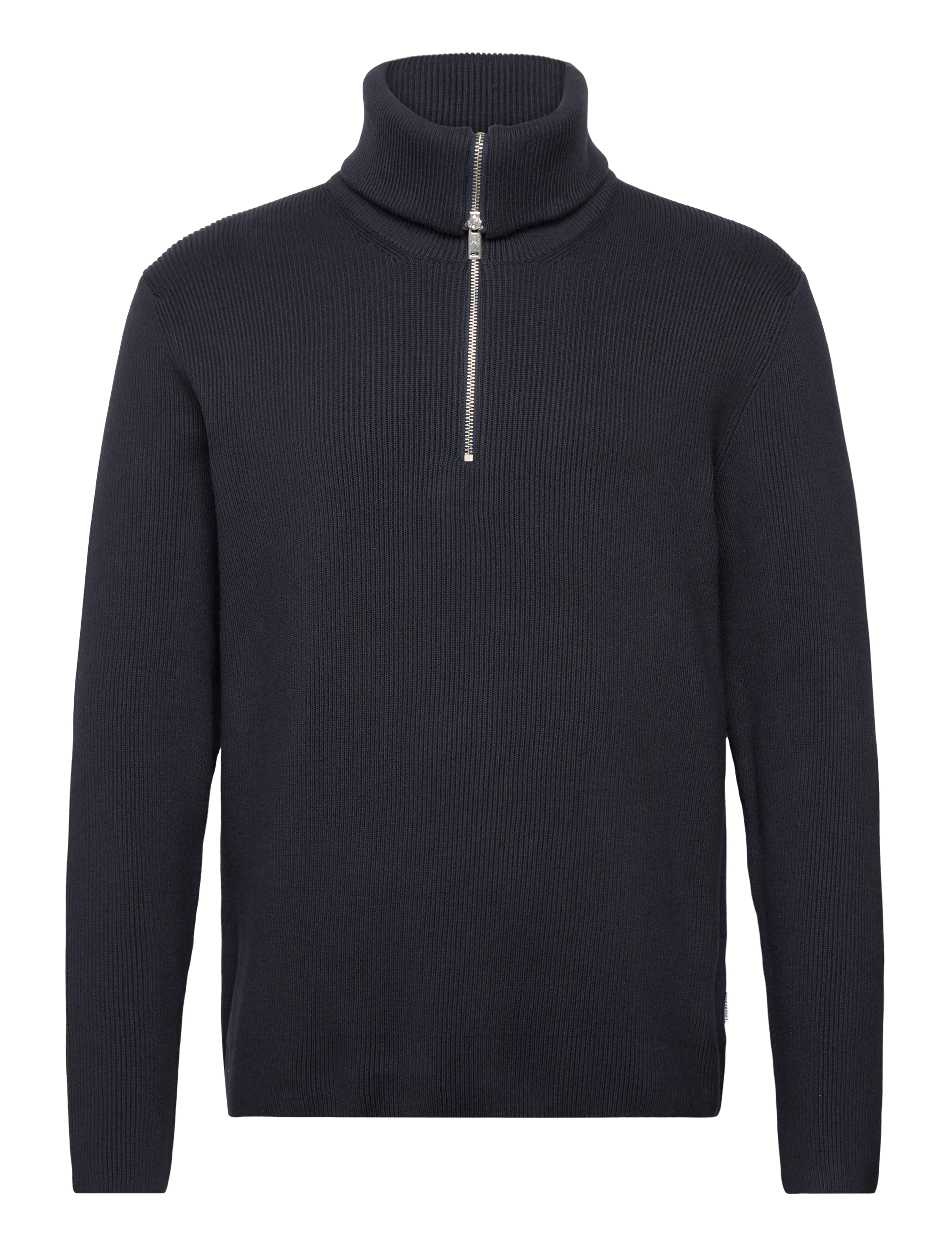 LINDBERGH Half Zip Rib Knit W?. Oversized Col Navy - L - Herren