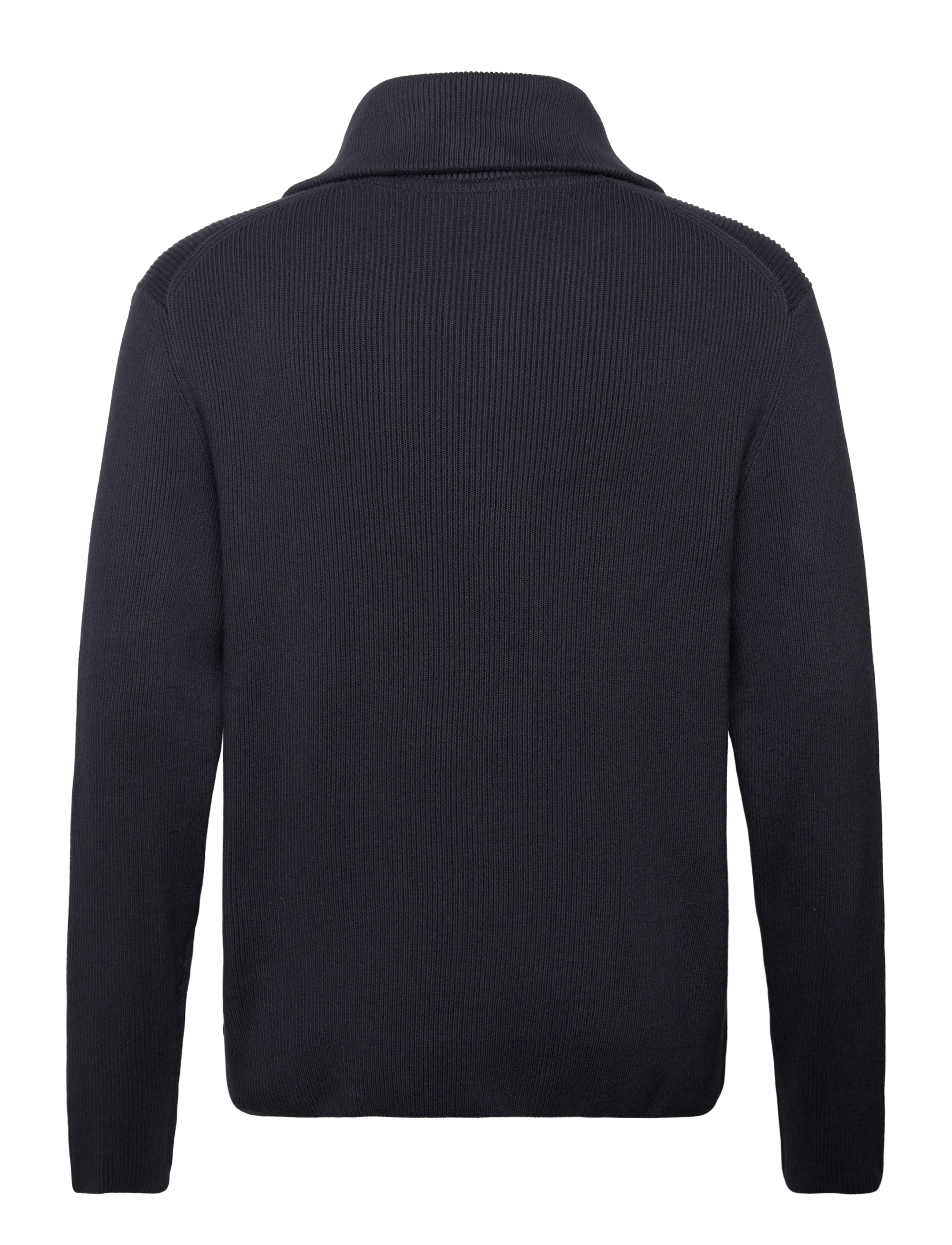 Lindbergh - Half zip rib knit w?. oversized col - half zip jumpers - navy - 1