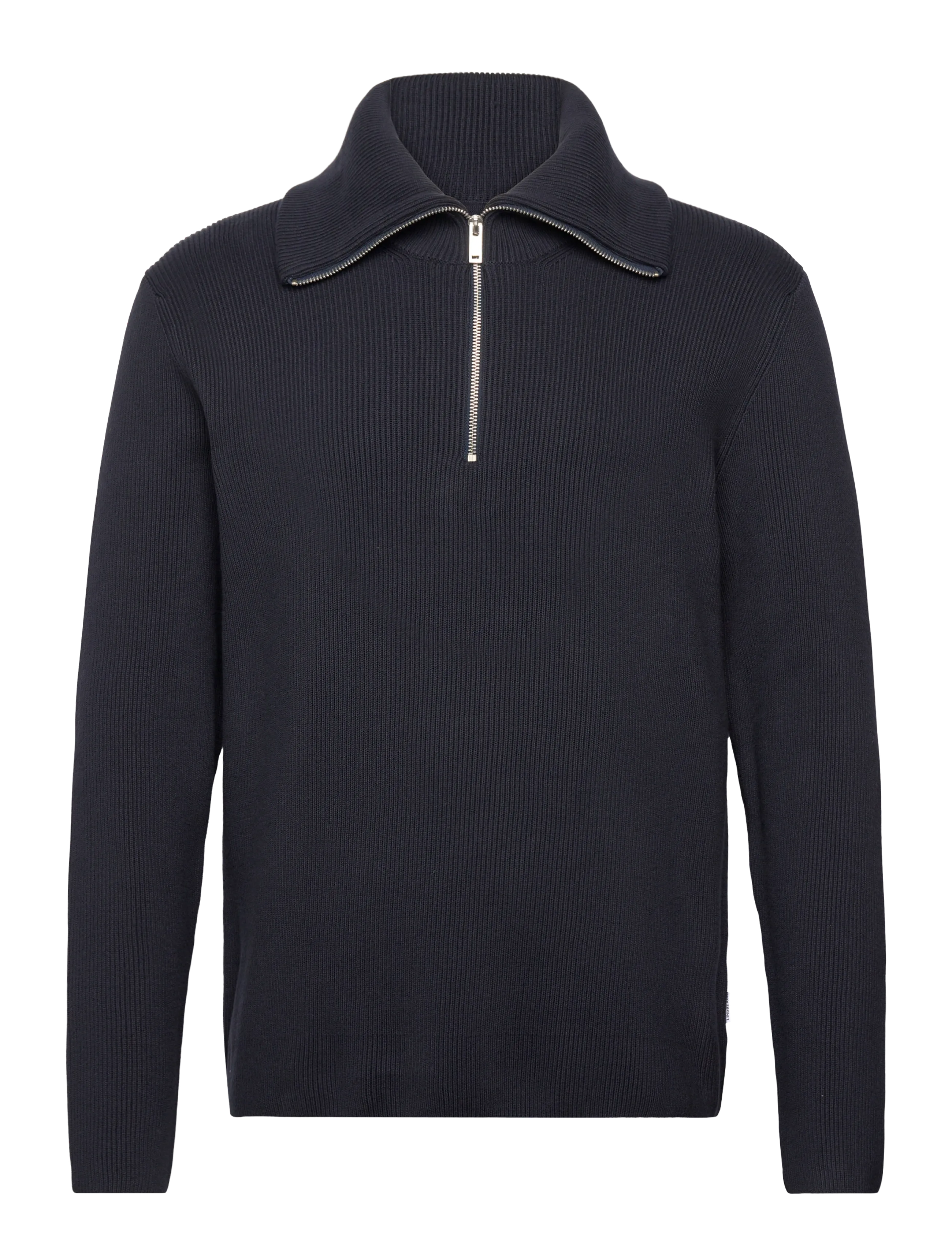 Lindbergh - Half zip rib knit w?. oversized col - half zip jumpers - navy - 2