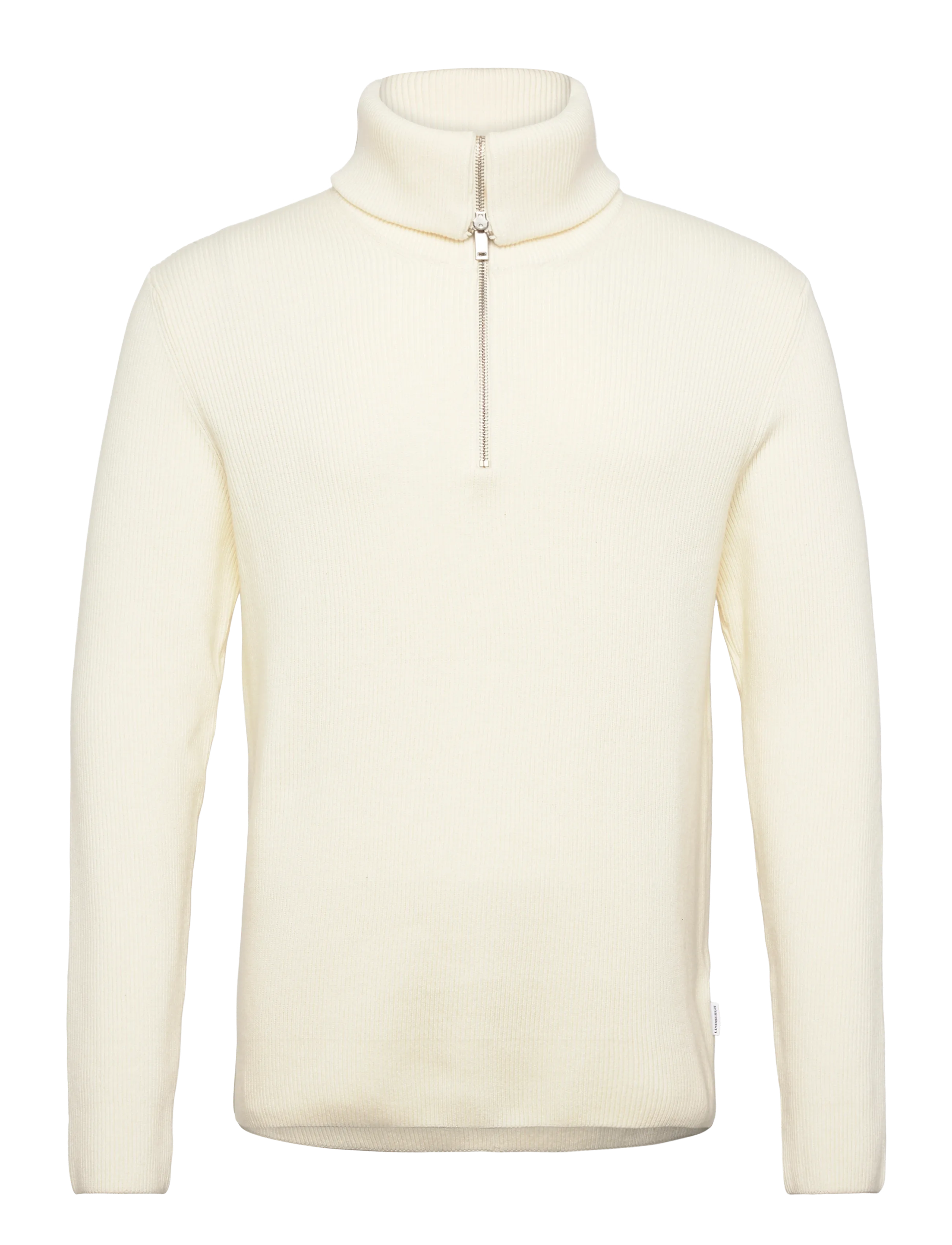 Lindbergh Half zip rib knit w?. oversized col - Strickmode - PEARL WHITE / cream