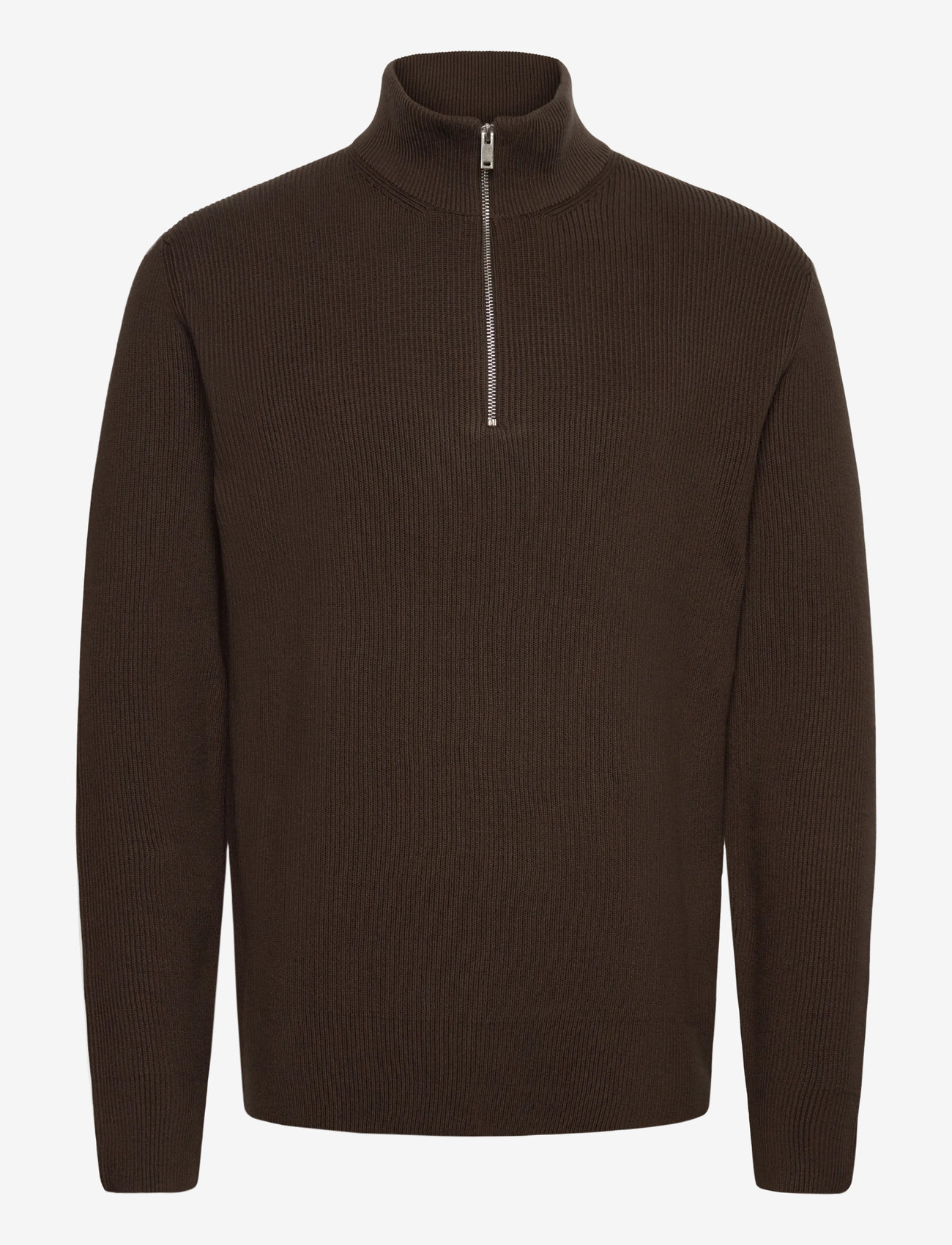 Lindbergh - Half zip rib knit - half zip-tröjor - brown - 0