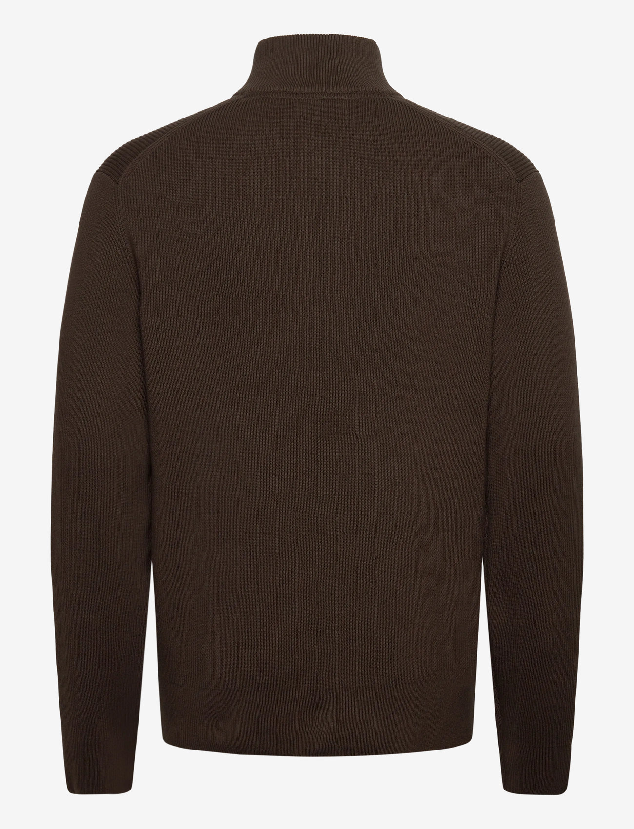 Lindbergh - Half zip rib knit - half zip-tröjor - brown - 1