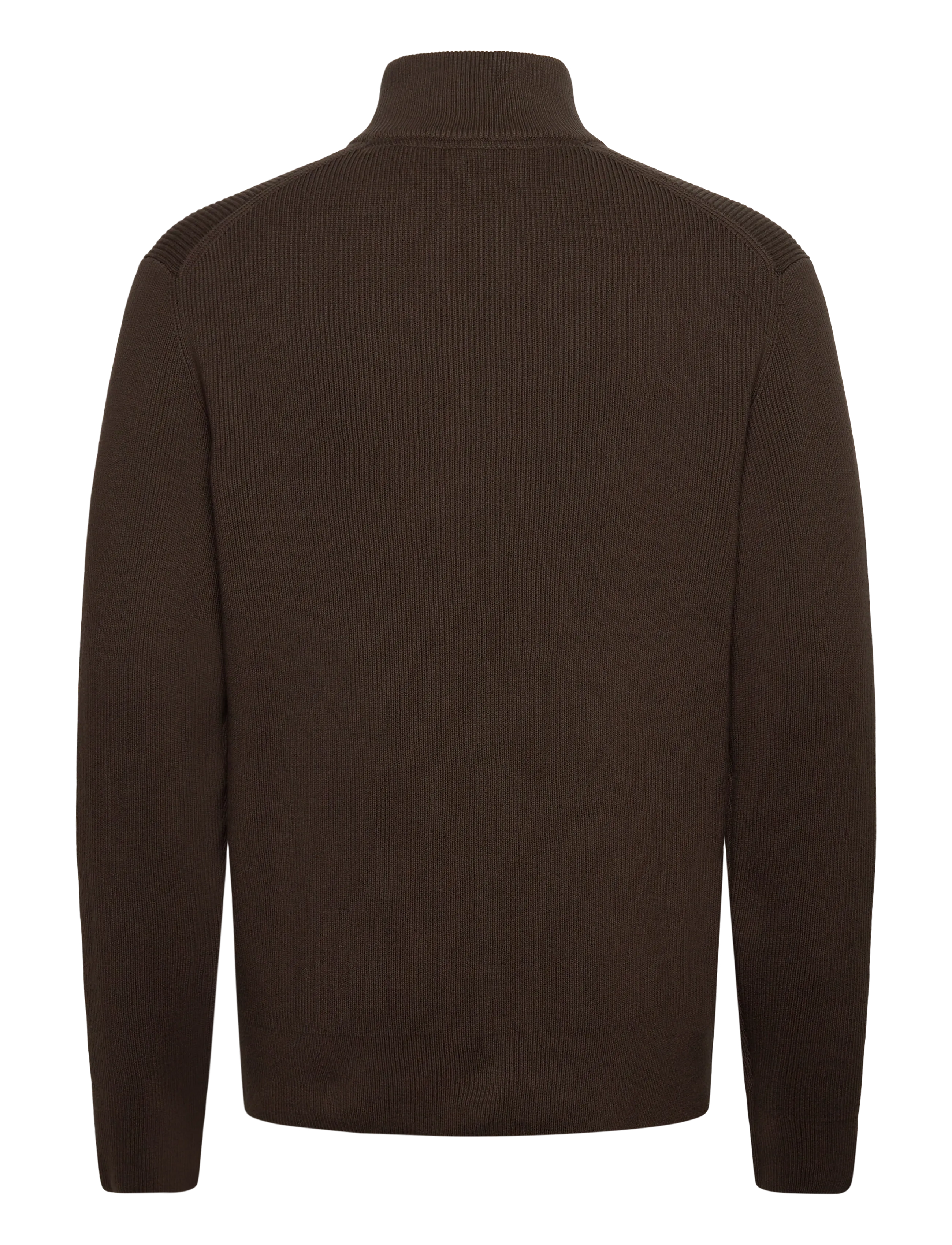 Lindbergh - Half zip rib knit - strik - brown - 1