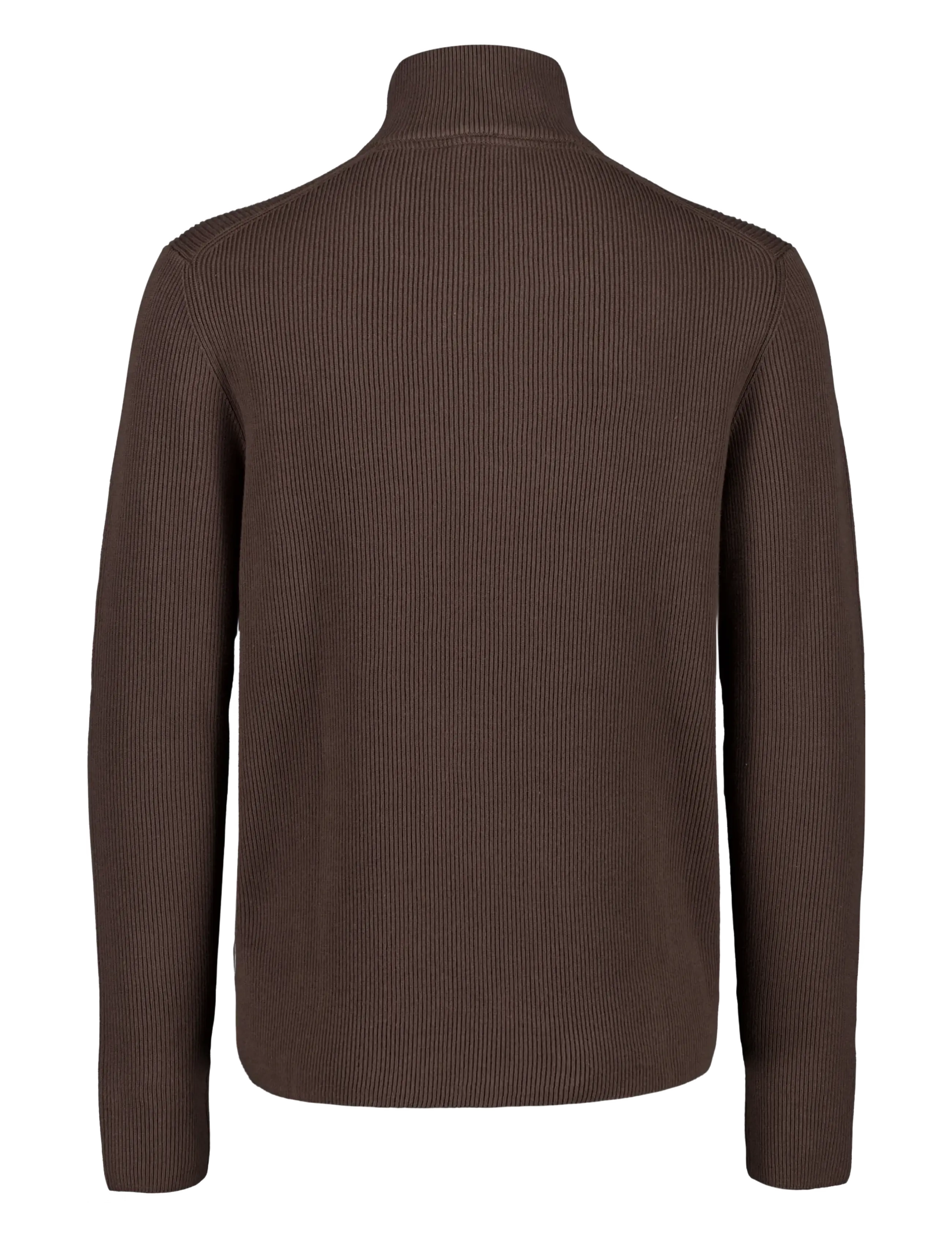 Lindbergh - Half zip rib knit - half zip-tröjor - dk brown - 1