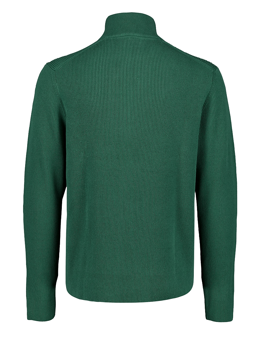 Lindbergh - Half zip rib knit - half zip-tröjor - dk green - 1