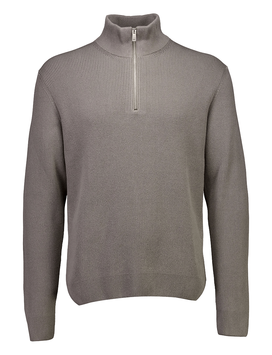 Lindbergh - Half zip rib knit - half zip-tröjor - grey stone - 1