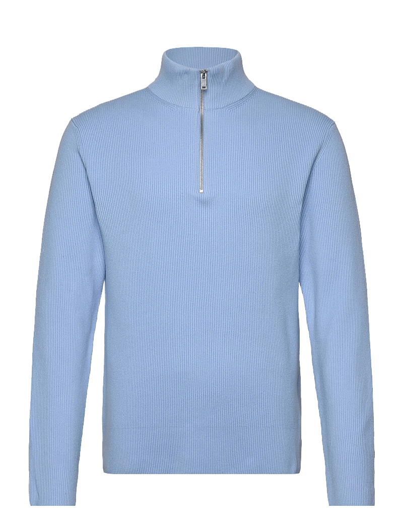 Lindbergh - Half zip rib knit - pullover mit halbem reißverschluss - lt blue - 1