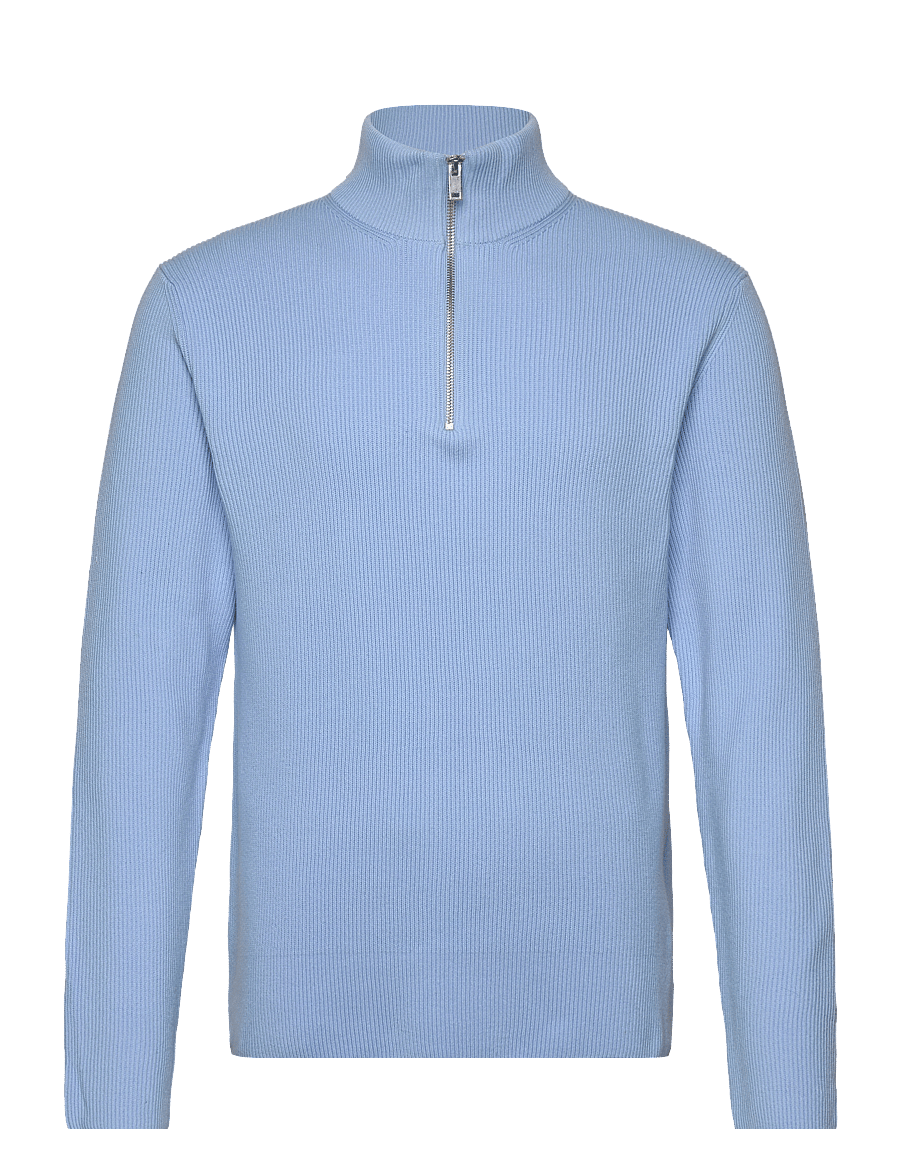 Lindbergh - Half zip rib knit - pullover mit halbem reißverschluss - lt blue - 1