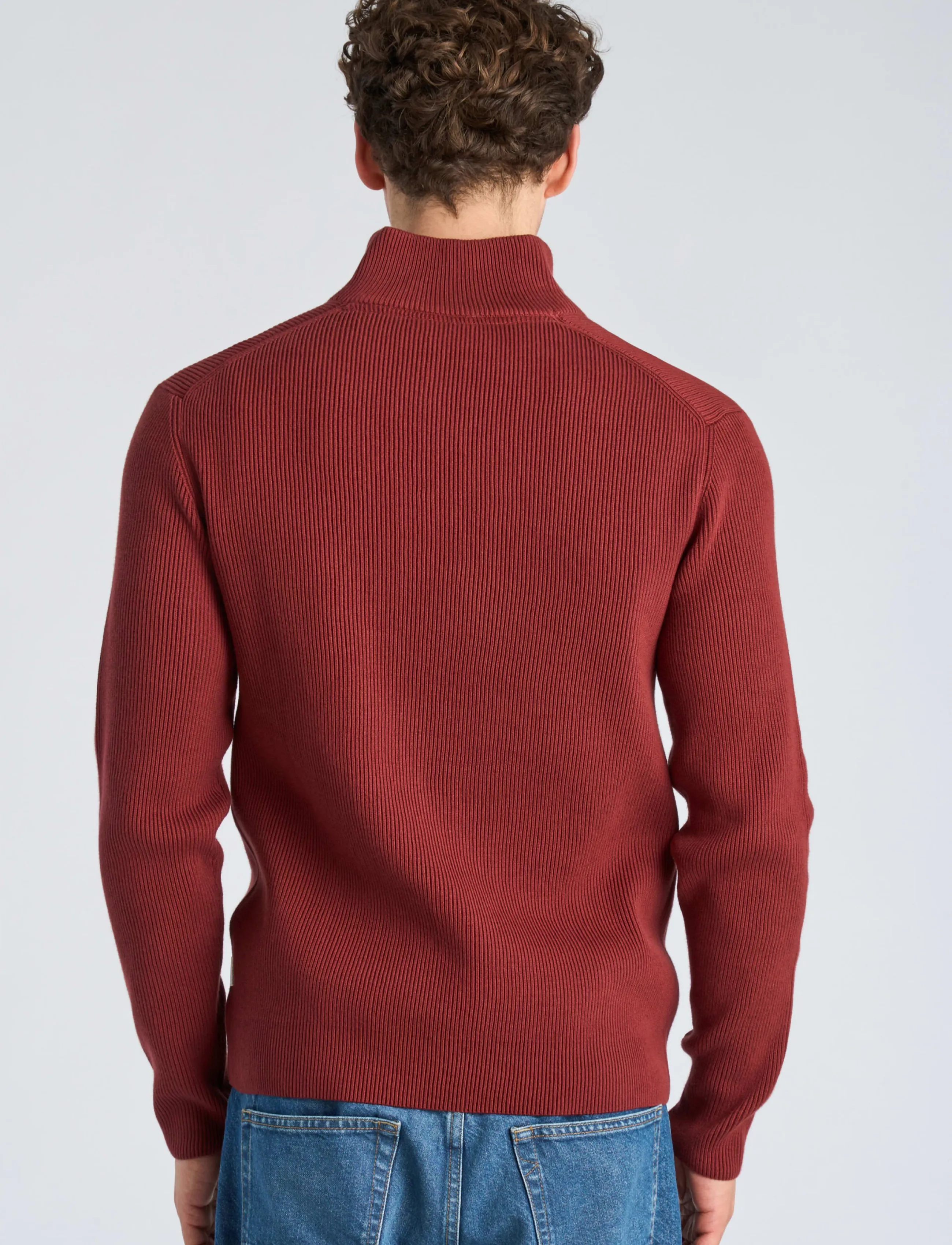 Lindbergh - Half zip rib knit - half zip-tröjor - lt burgundy - 4