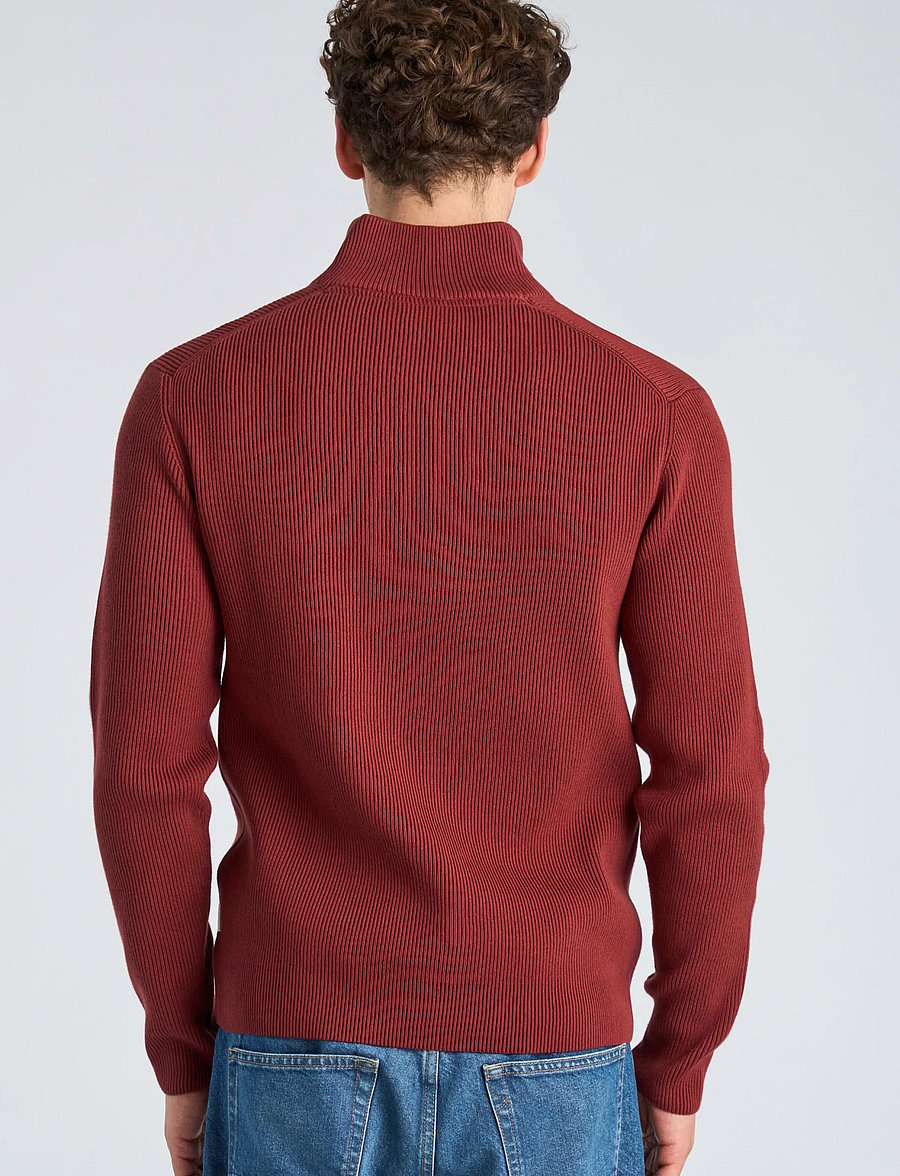 Lindbergh - Half zip rib knit - half zip-tröjor - lt burgundy - 4