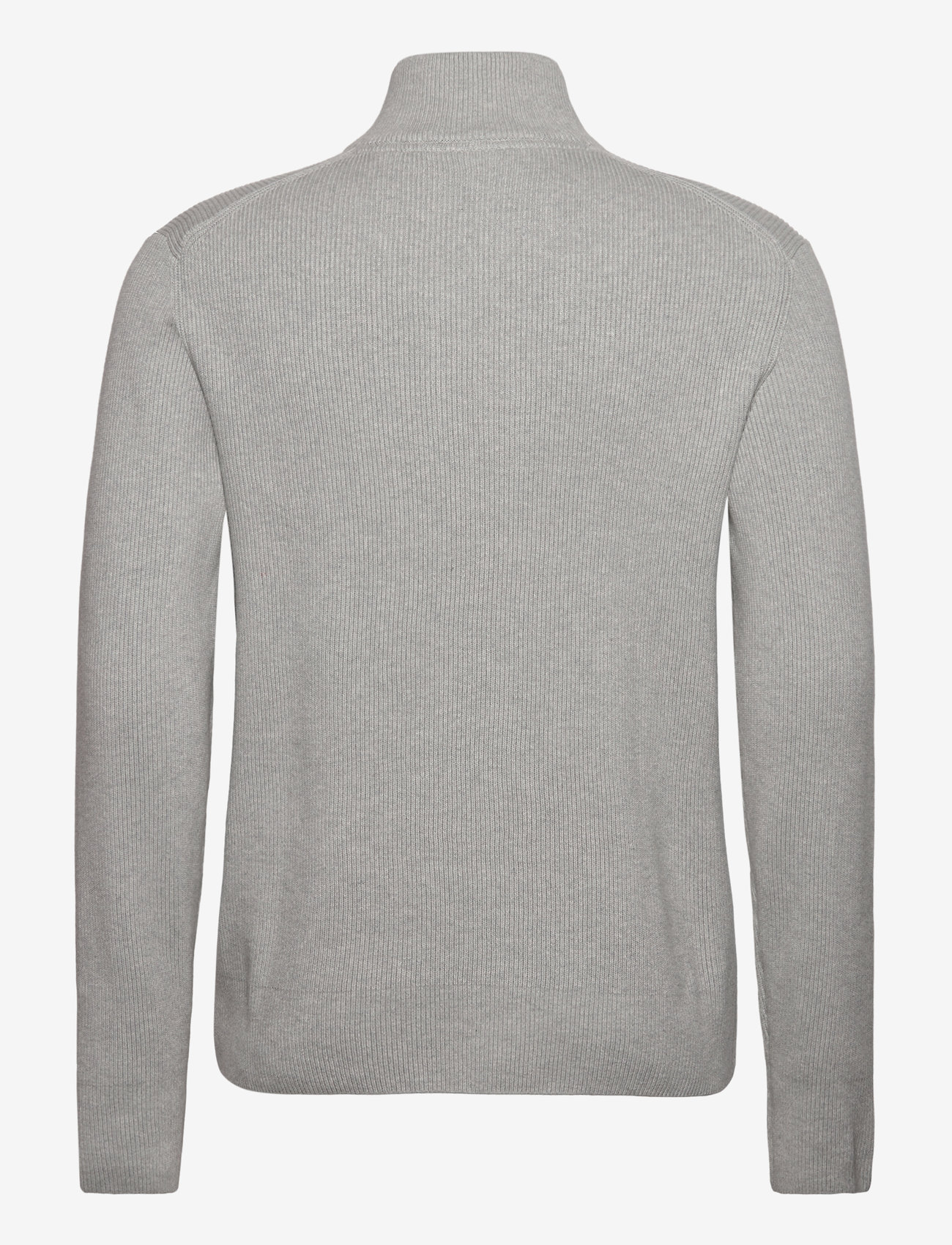 Lindbergh - Half zip rib knit - efterårstøj - lt grey mel - 1