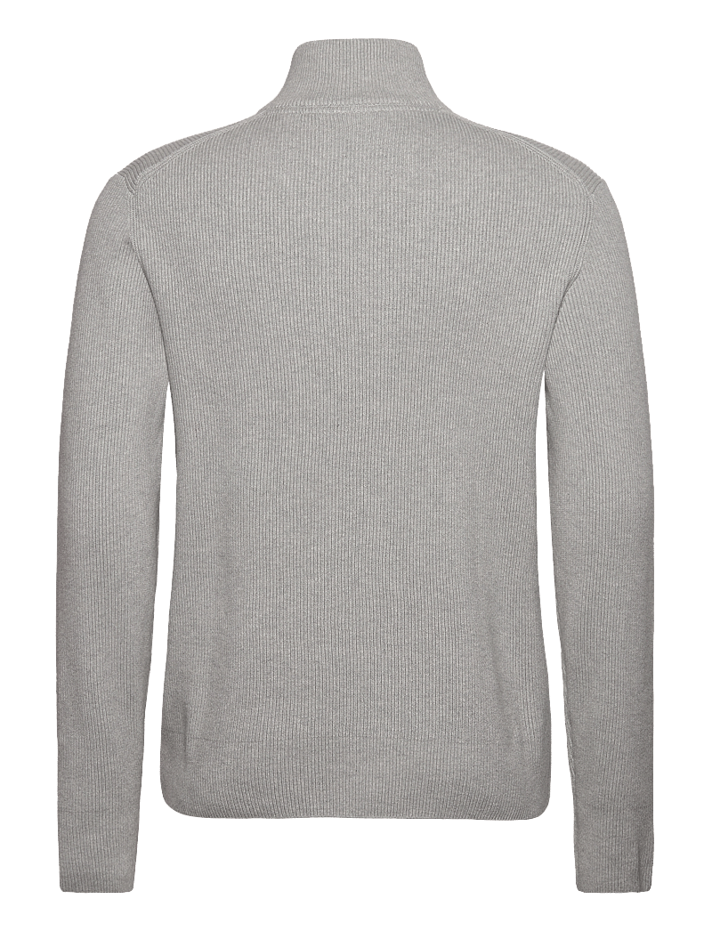 Lindbergh - Half zip rib knit - tõmblukk-kaelusega džemprid - lt grey mel - 2