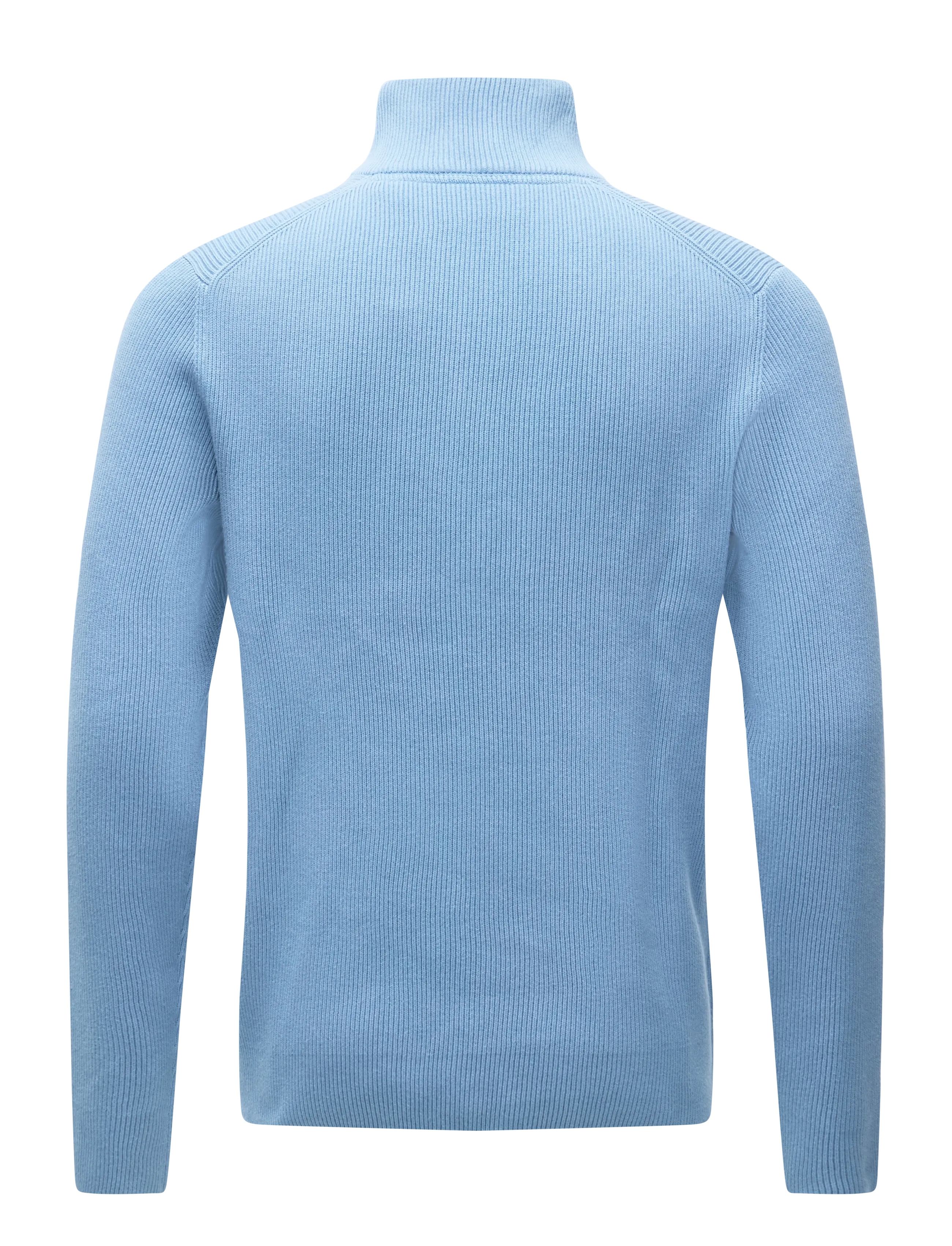 Lindbergh - Half zip rib knit - half zip jumpers - mid blue - 1