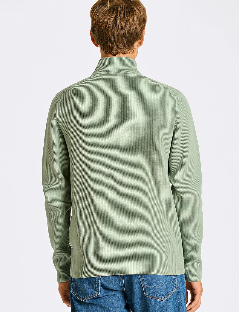 Lindbergh - Half zip rib knit - halfzip strik - mid green - 4