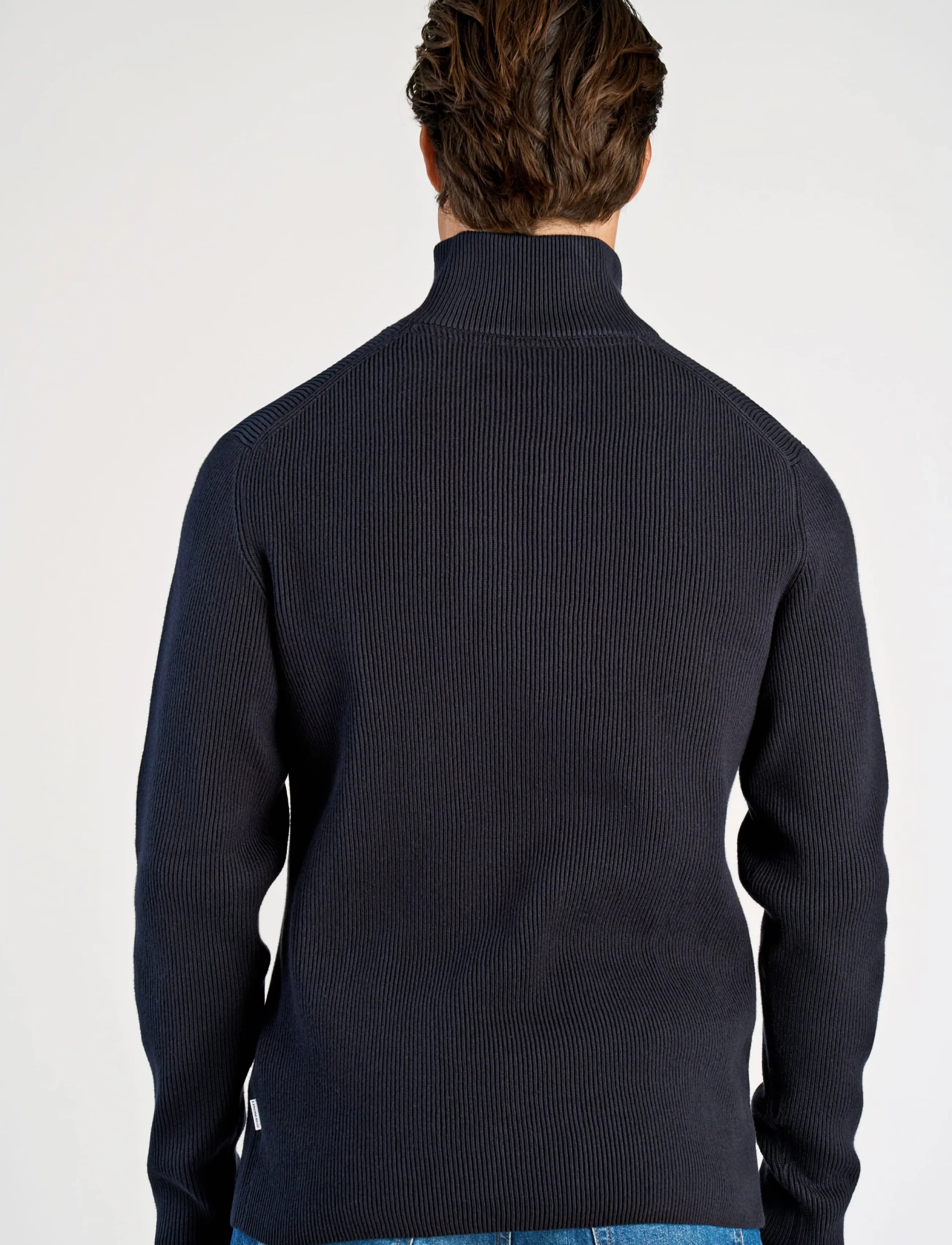 Lindbergh - Half zip rib knit - half zip-tröjor - navy - 4