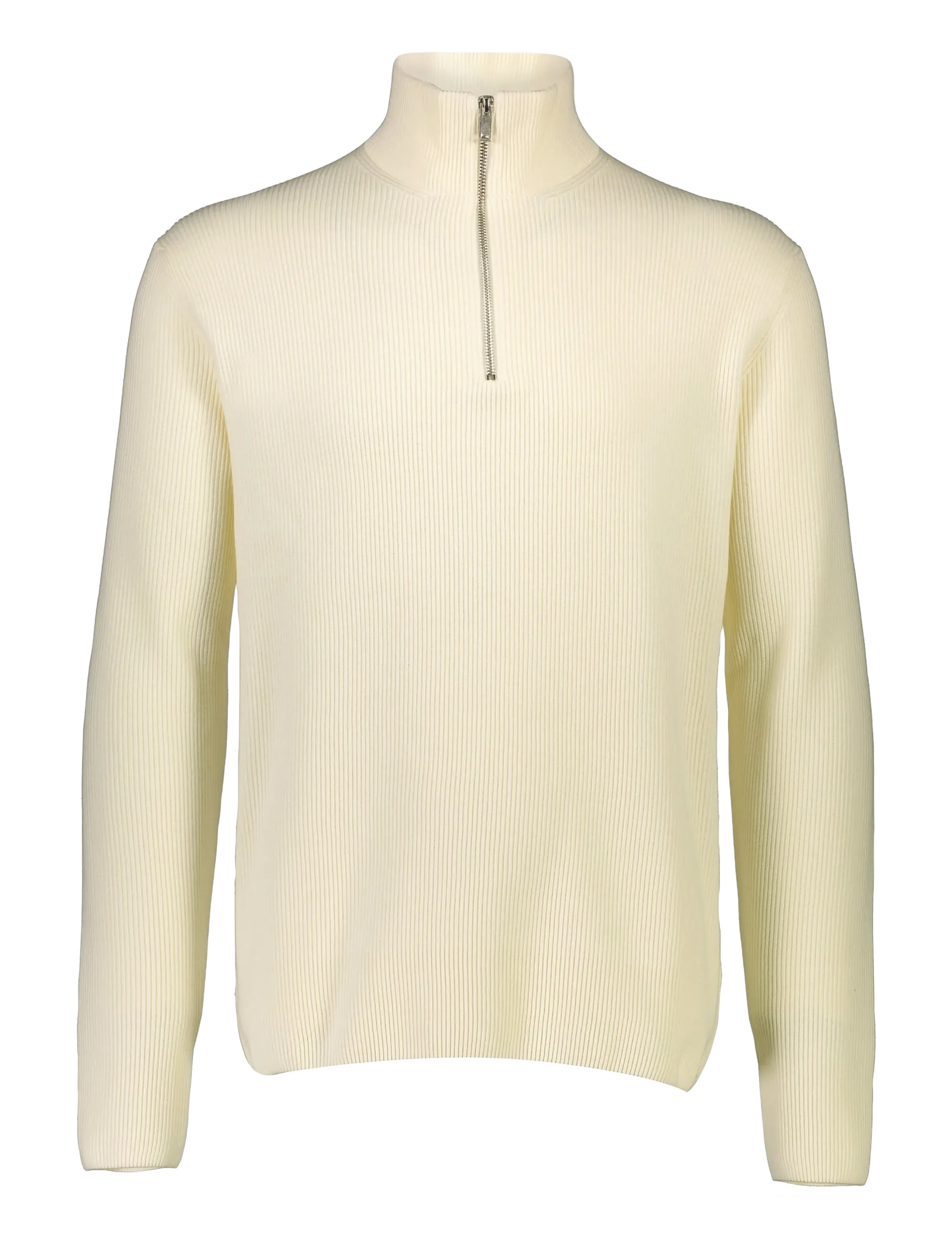 Lindbergh Half zip rib knit - Lindbergh - PEARL WHITE / cream