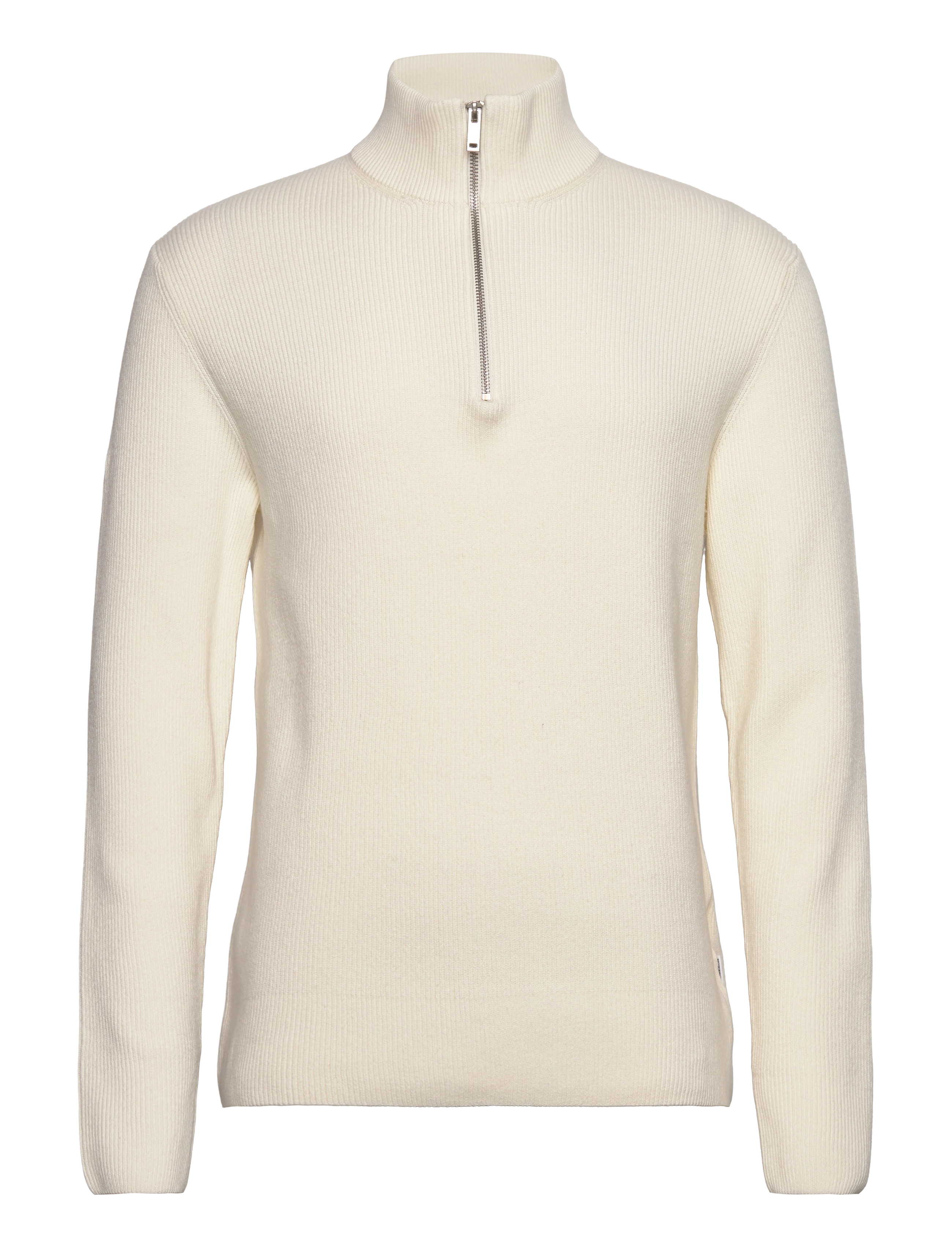 Lindbergh Half zip rib knit - Strickmode - PEARL WHITE / white