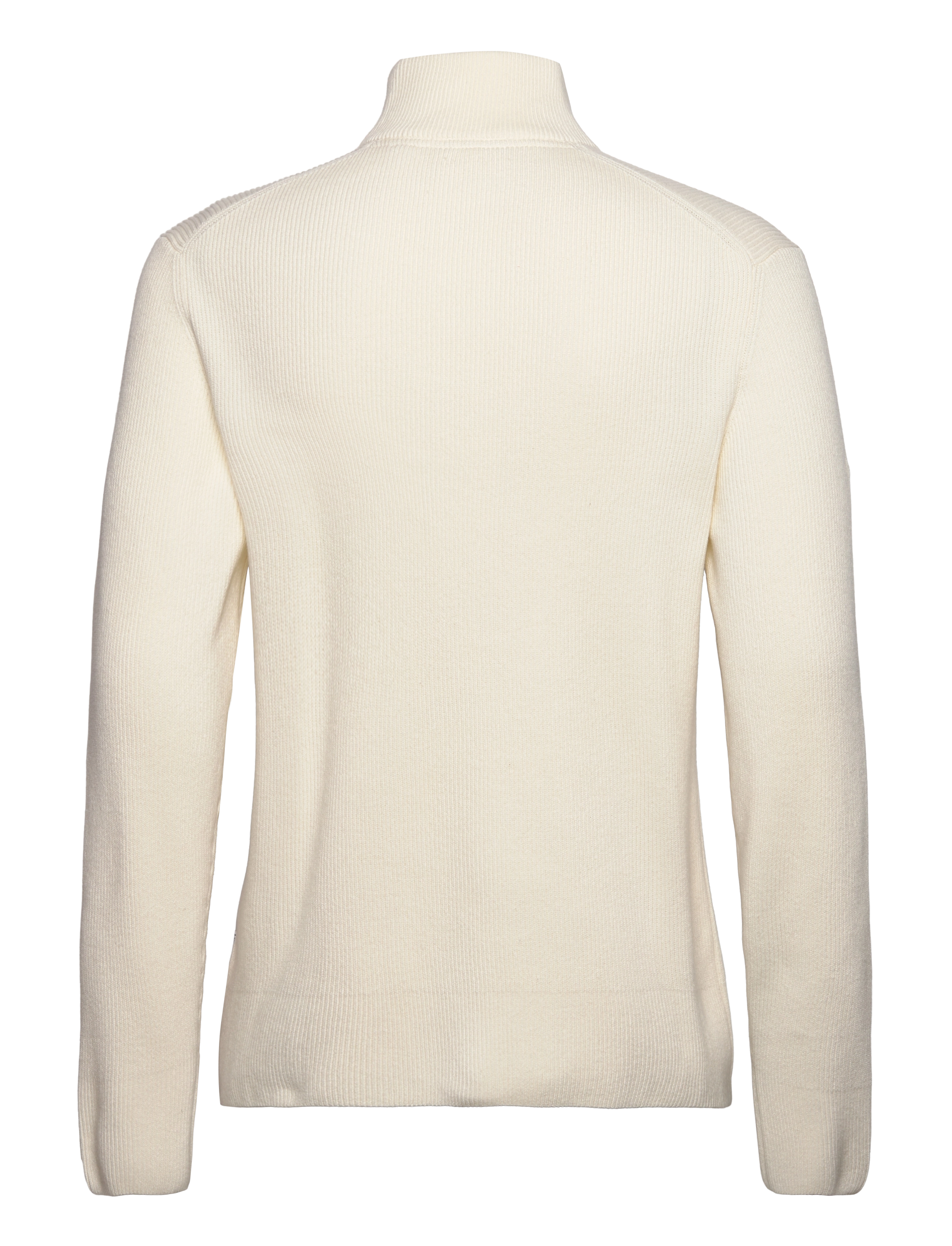 Lindbergh - Half zip rib knit - mænd - pearl white - 2