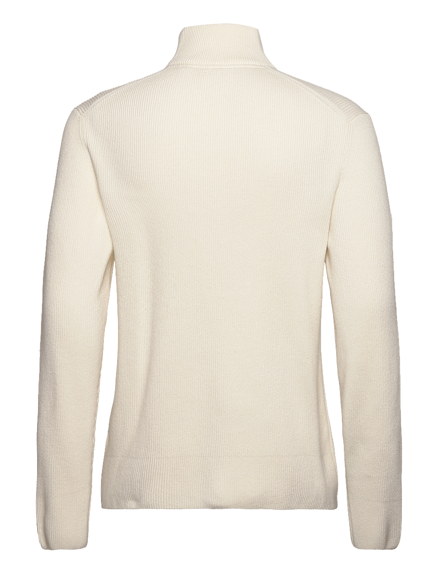 Lindbergh - Half zip rib knit - tõmblukk-kaelusega džemprid - pearl white - 2
