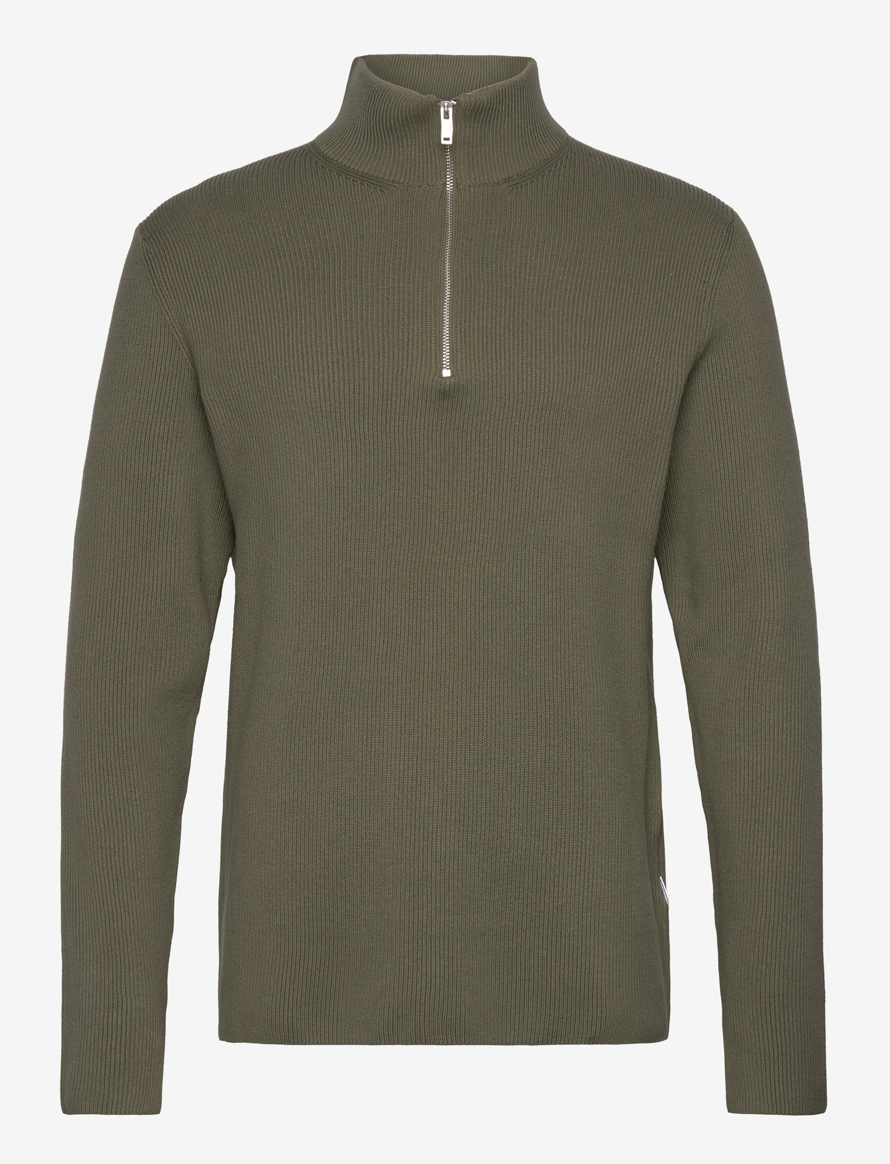 Lindbergh - Half zip rib knit - half zip jumpers - army - 1