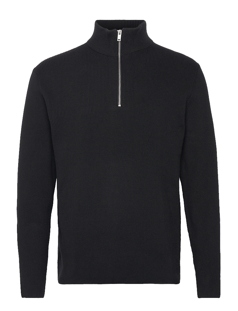 Lindbergh - Half zip rib knit - pullover mit halbem reißverschluss - black - 1