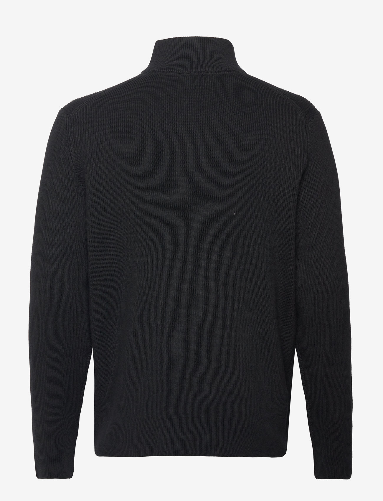 Lindbergh - Half zip rib knit - efterårstøj - black - 2