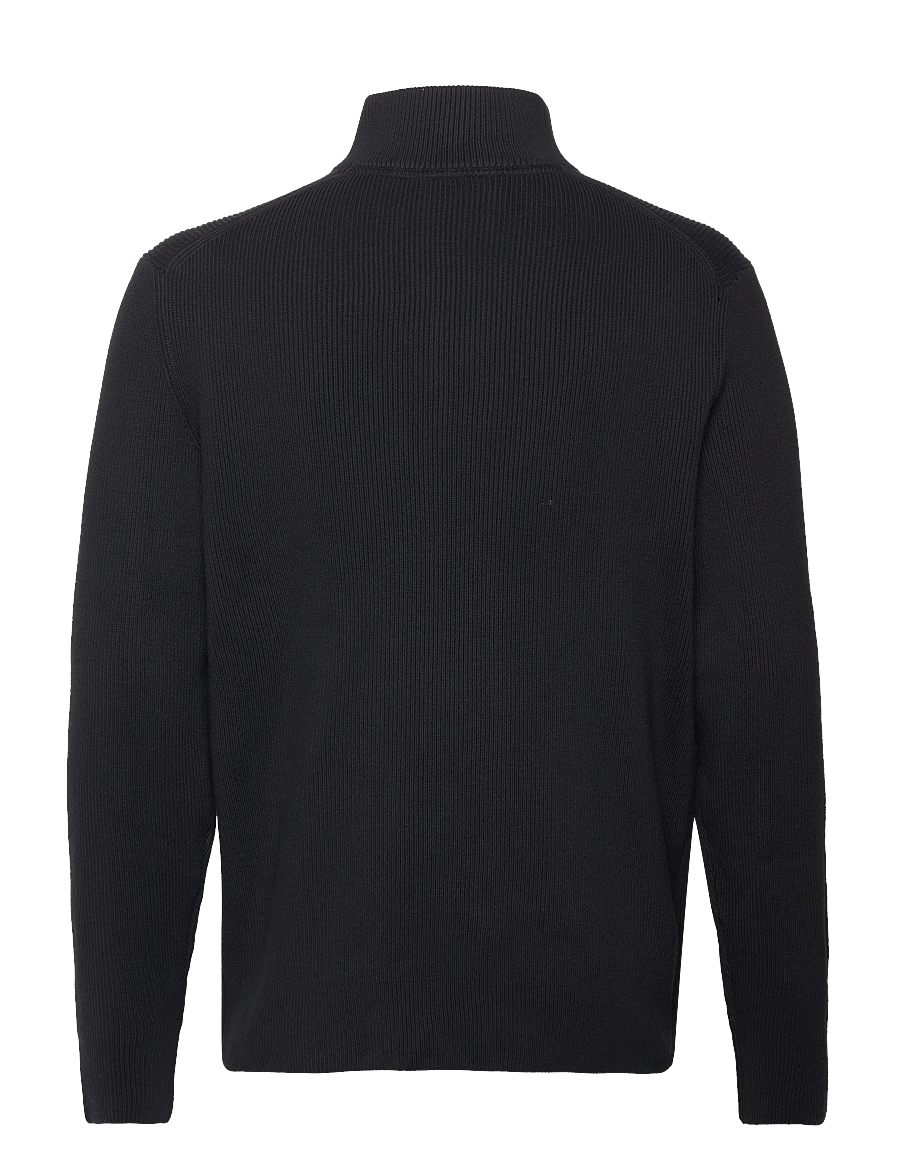 Lindbergh - Half zip rib knit - half zip-tröjor - black - 2