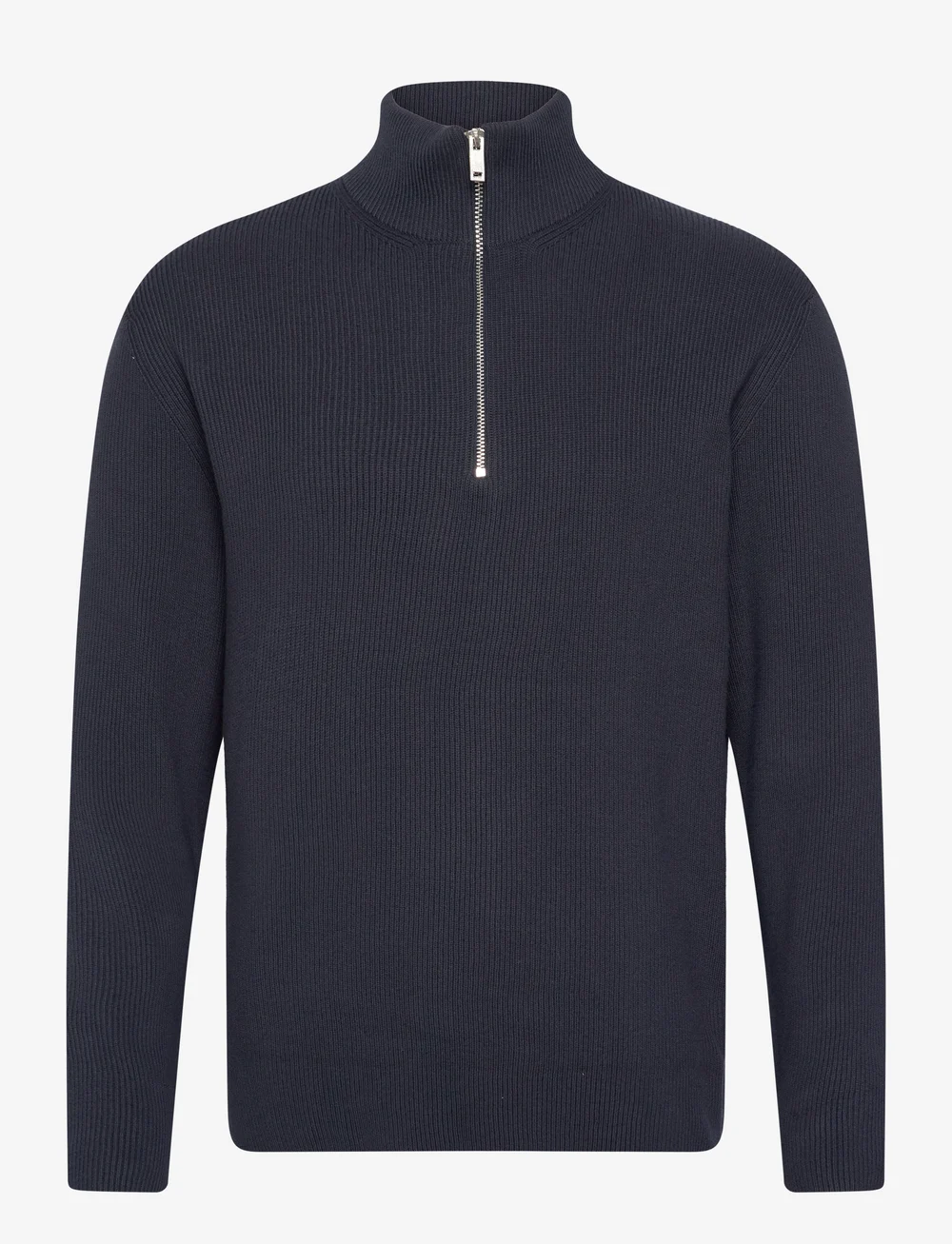 Lindbergh - Half zip rib knit - halfzip strik - navy - 1