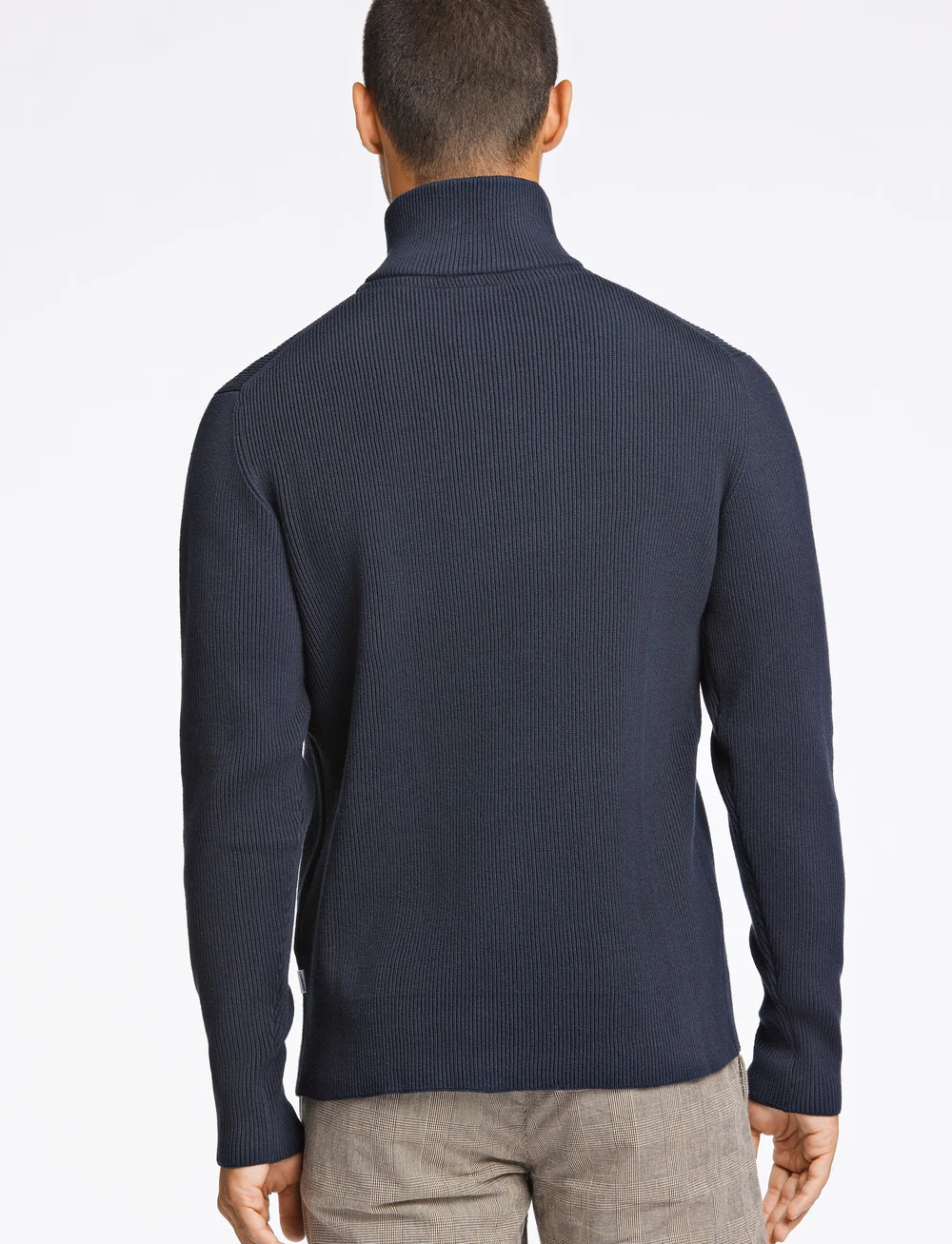 Lindbergh - Half zip rib knit - halfzip strik - navy - 3