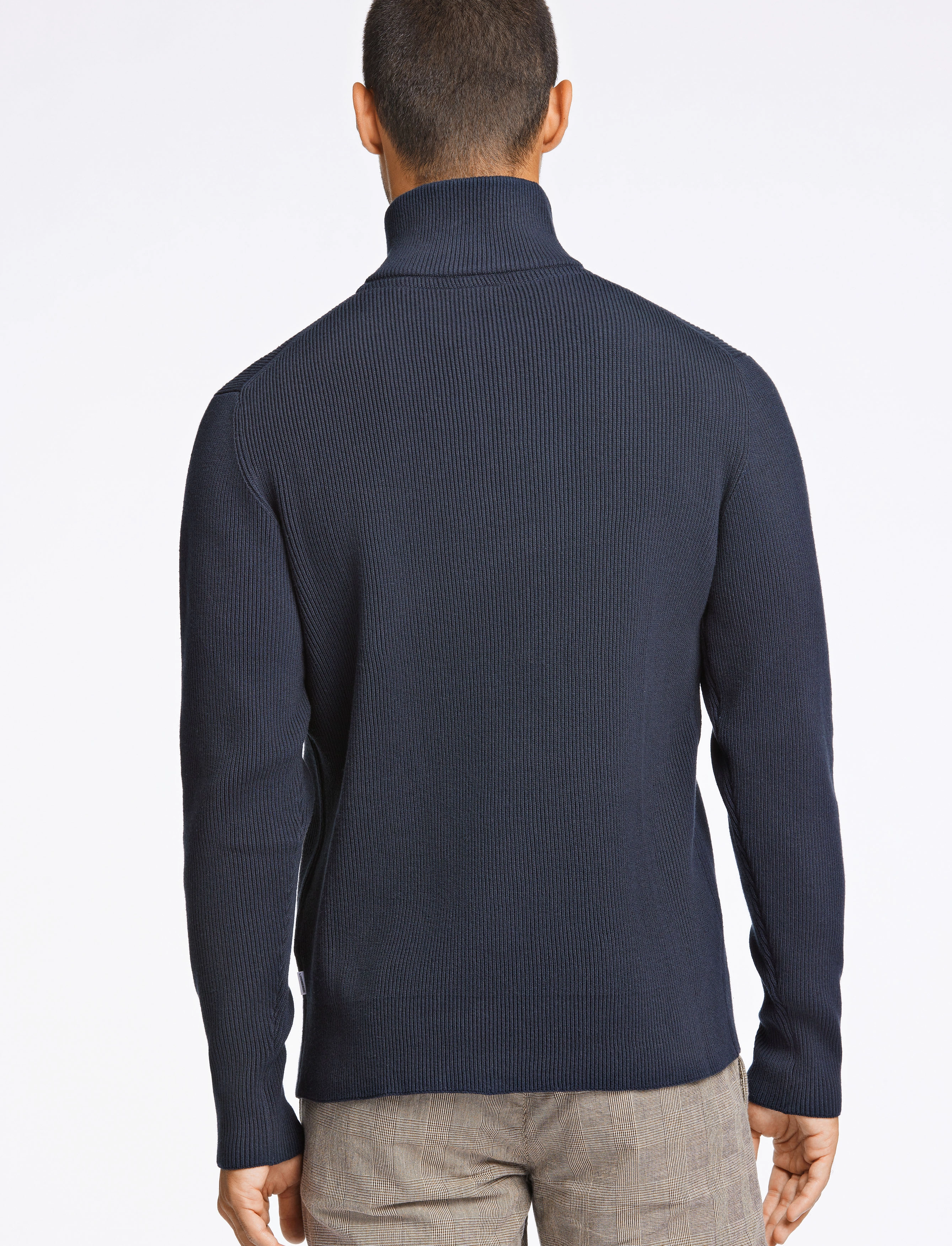 Lindbergh - Half zip rib knit - half zip-tröjor - navy - 3