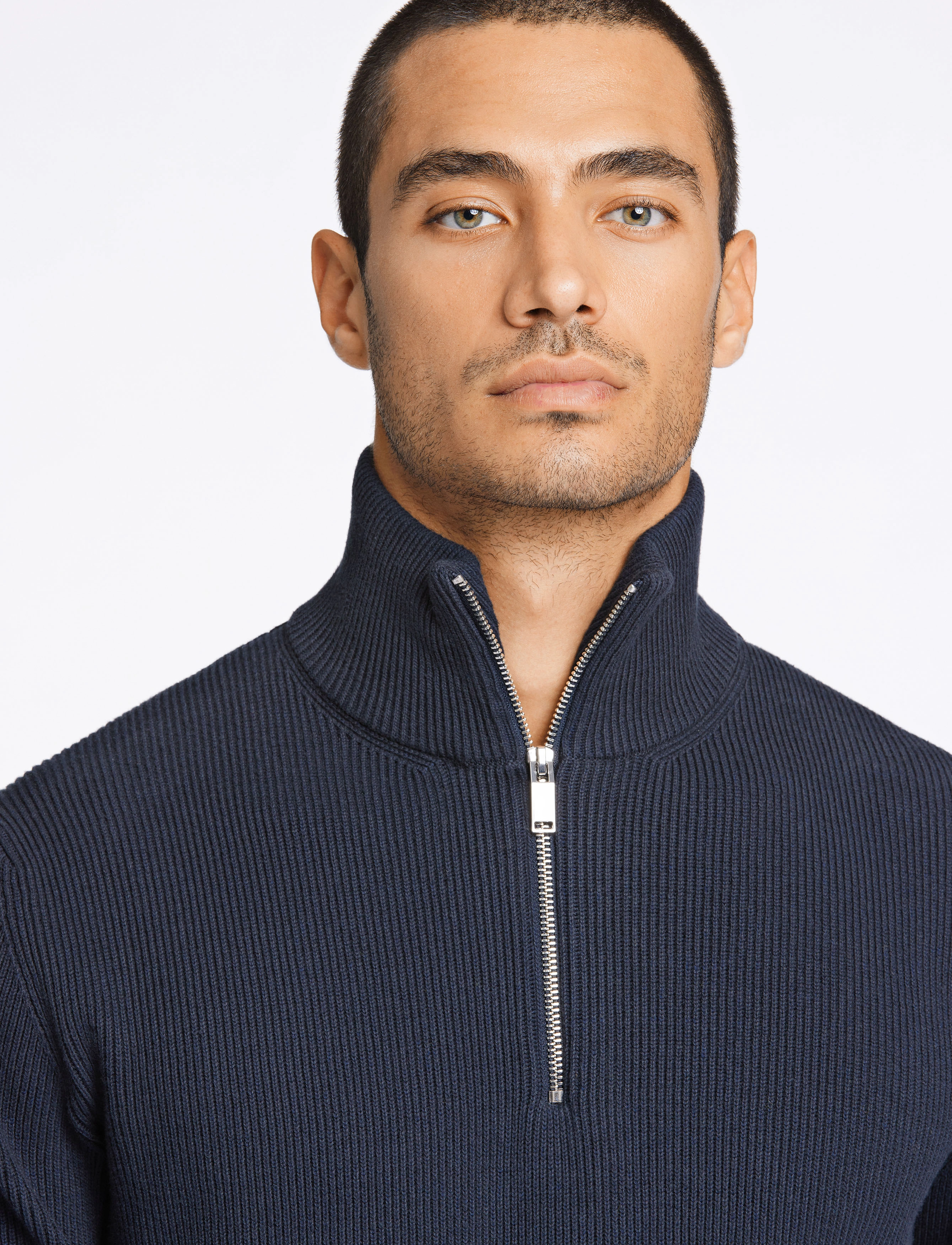 Lindbergh - Half zip rib knit - half zip-tröjor - navy - 5