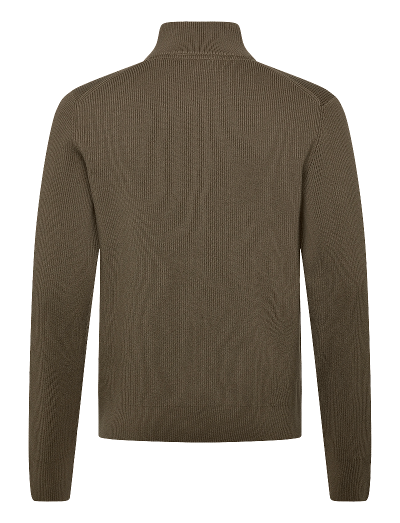 Lindbergh - Knitted zip cardigan - full zip jumpers - army - 1