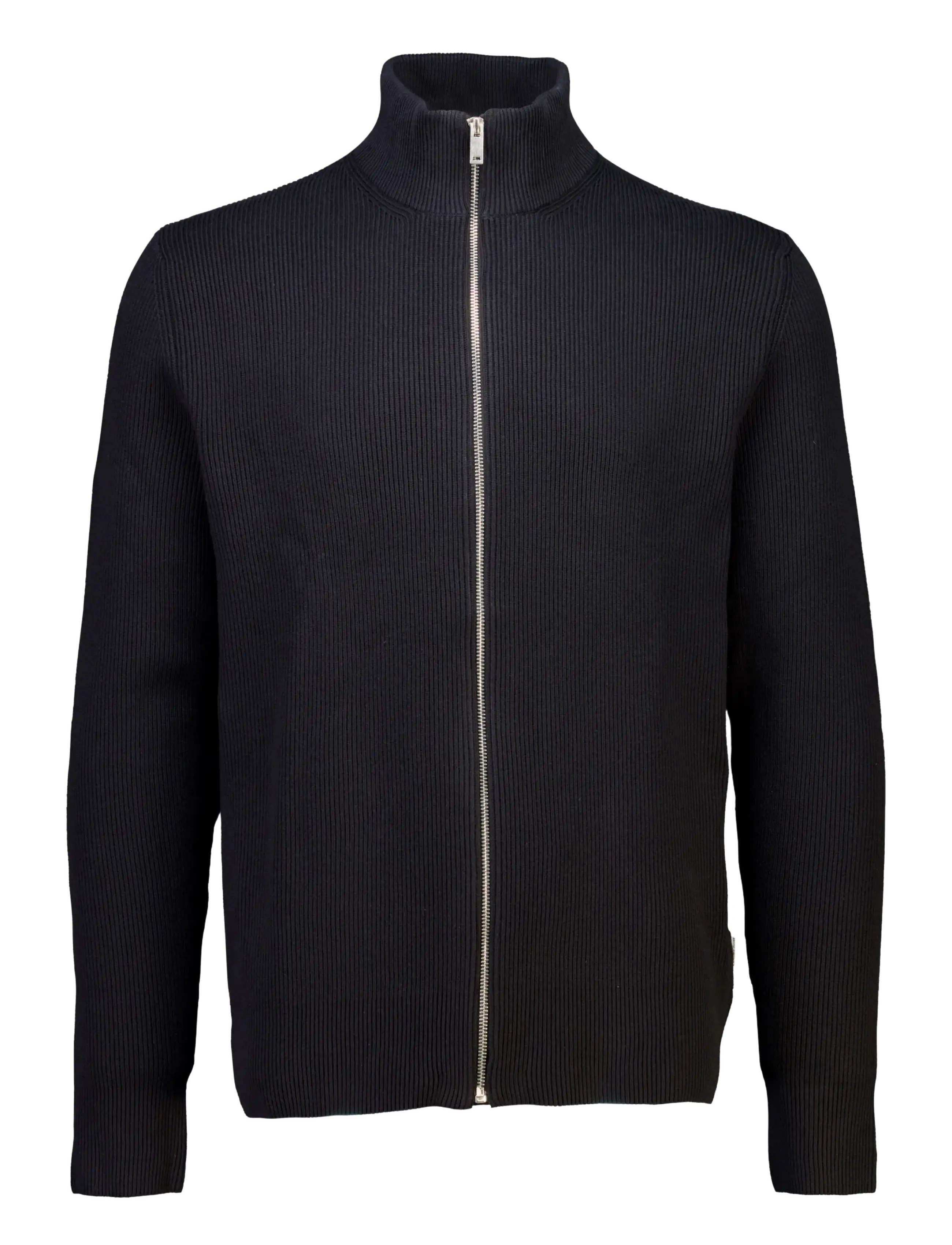 Lindbergh Knitted zip cardigan - Lindbergh - BLACK / black