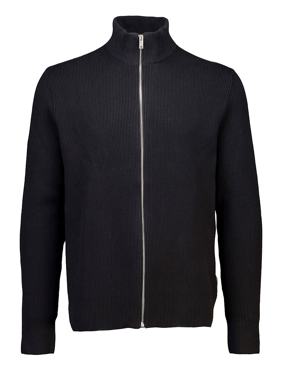 Lindbergh - Knitted zip cardigan - pullover mit durchgehendem reißverschluss - black - 1