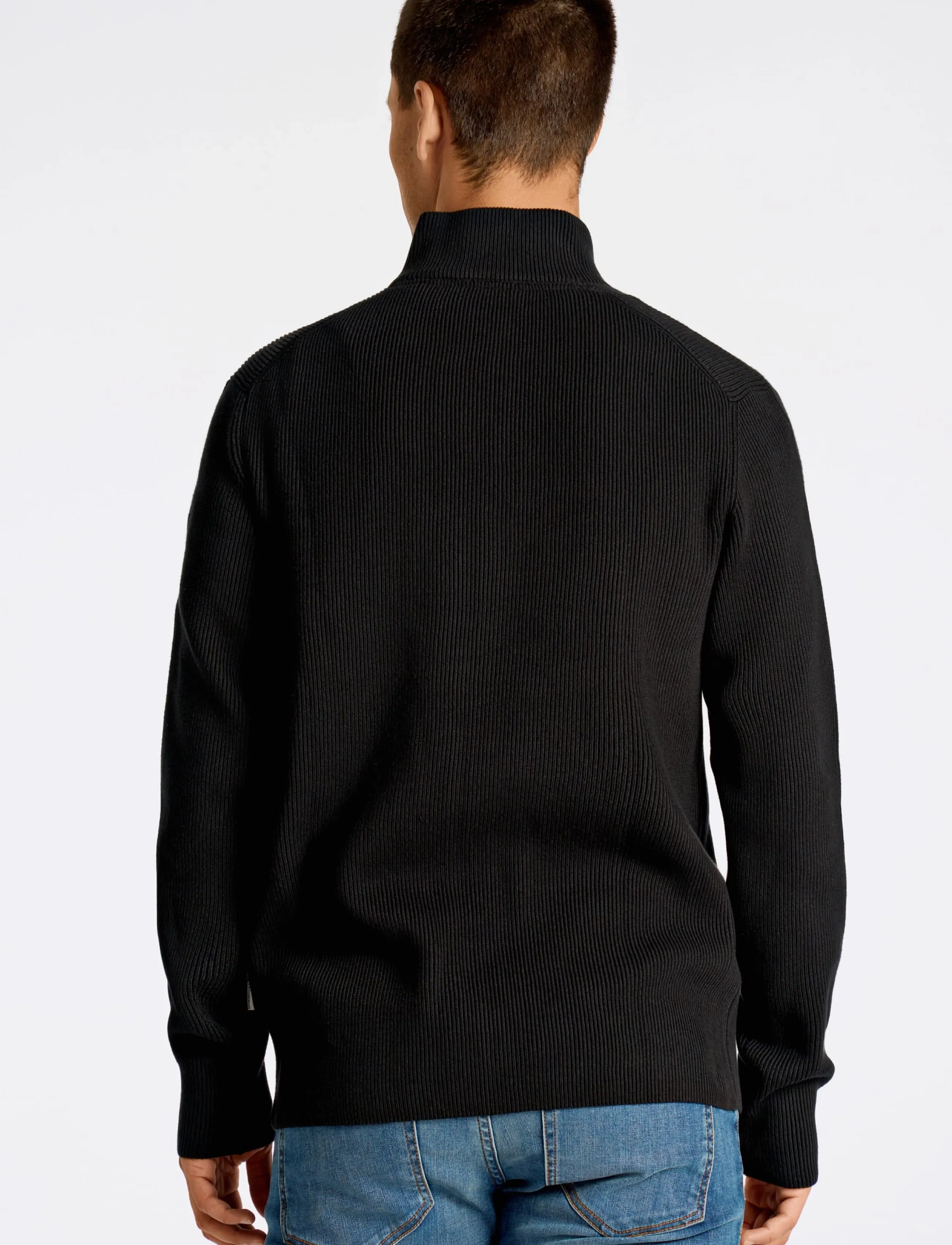 Lindbergh - Knitted zip cardigan - full zip tröjor - black - 4