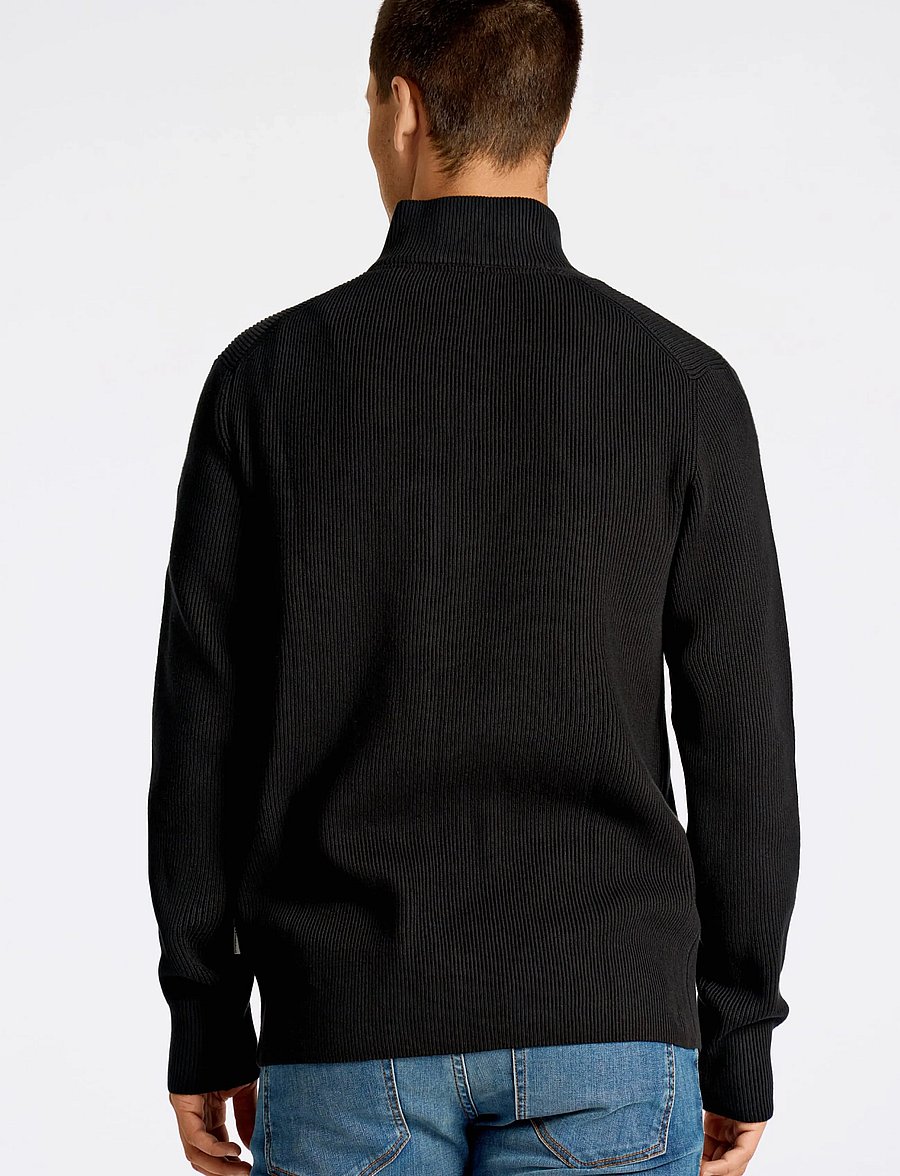 Lindbergh - Knitted zip cardigan - pullover mit durchgehendem reißverschluss - black - 4