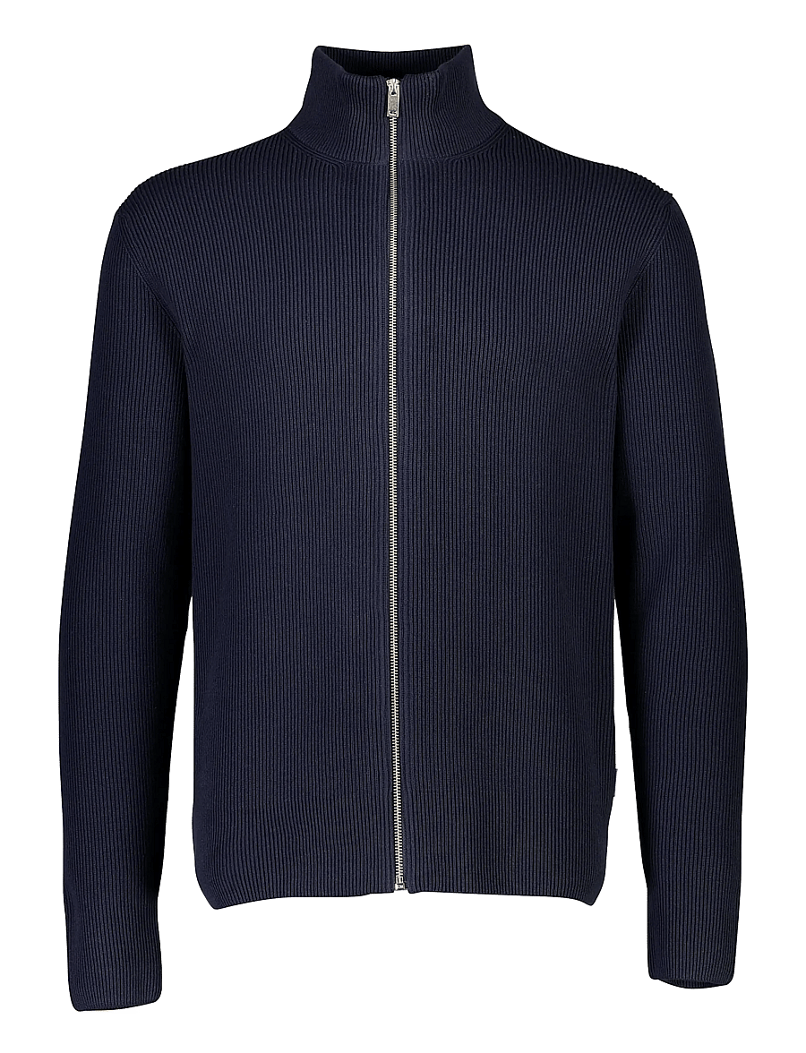 Lindbergh - Knitted zip cardigan - pullover mit durchgehendem reißverschluss - navy - 0