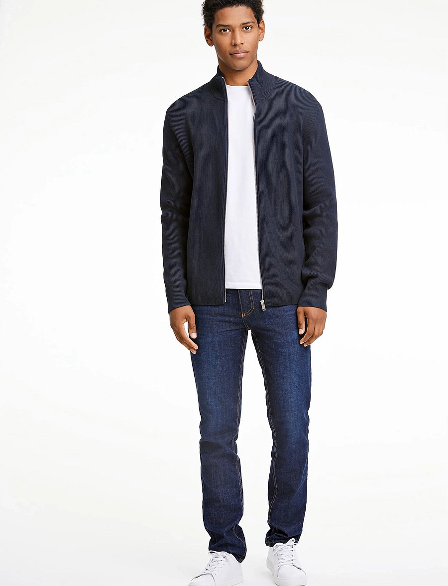 Lindbergh - Knitted zip cardigan - vetoketjulliset neuleet - navy - 0