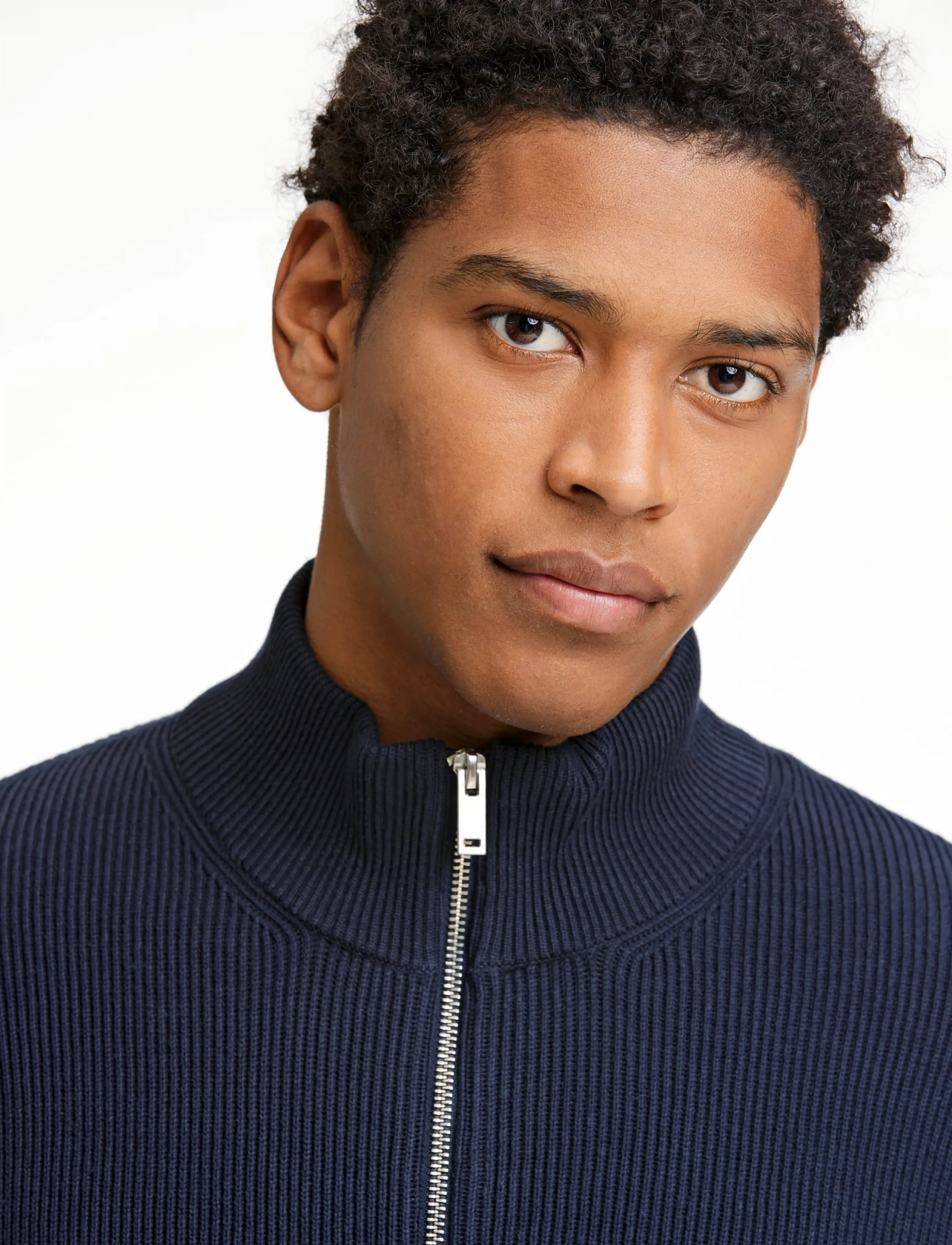 Lindbergh - Knitted zip cardigan - full zip tröjor - navy - 4